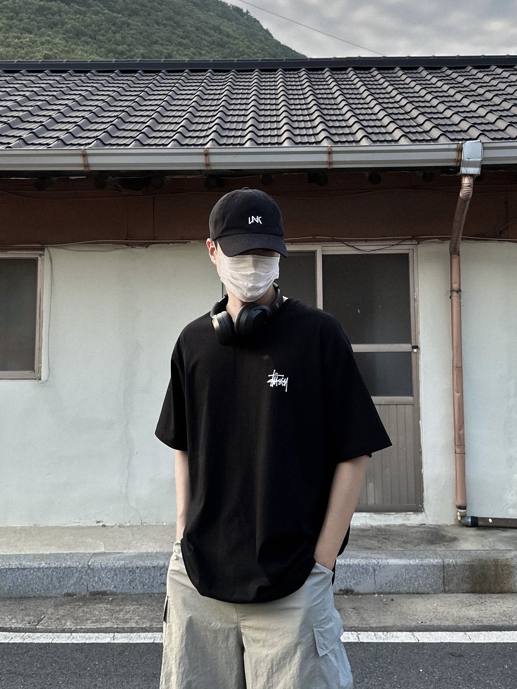 Stussy Basic Stussy T-Shirt Black 2023 착용 스타일