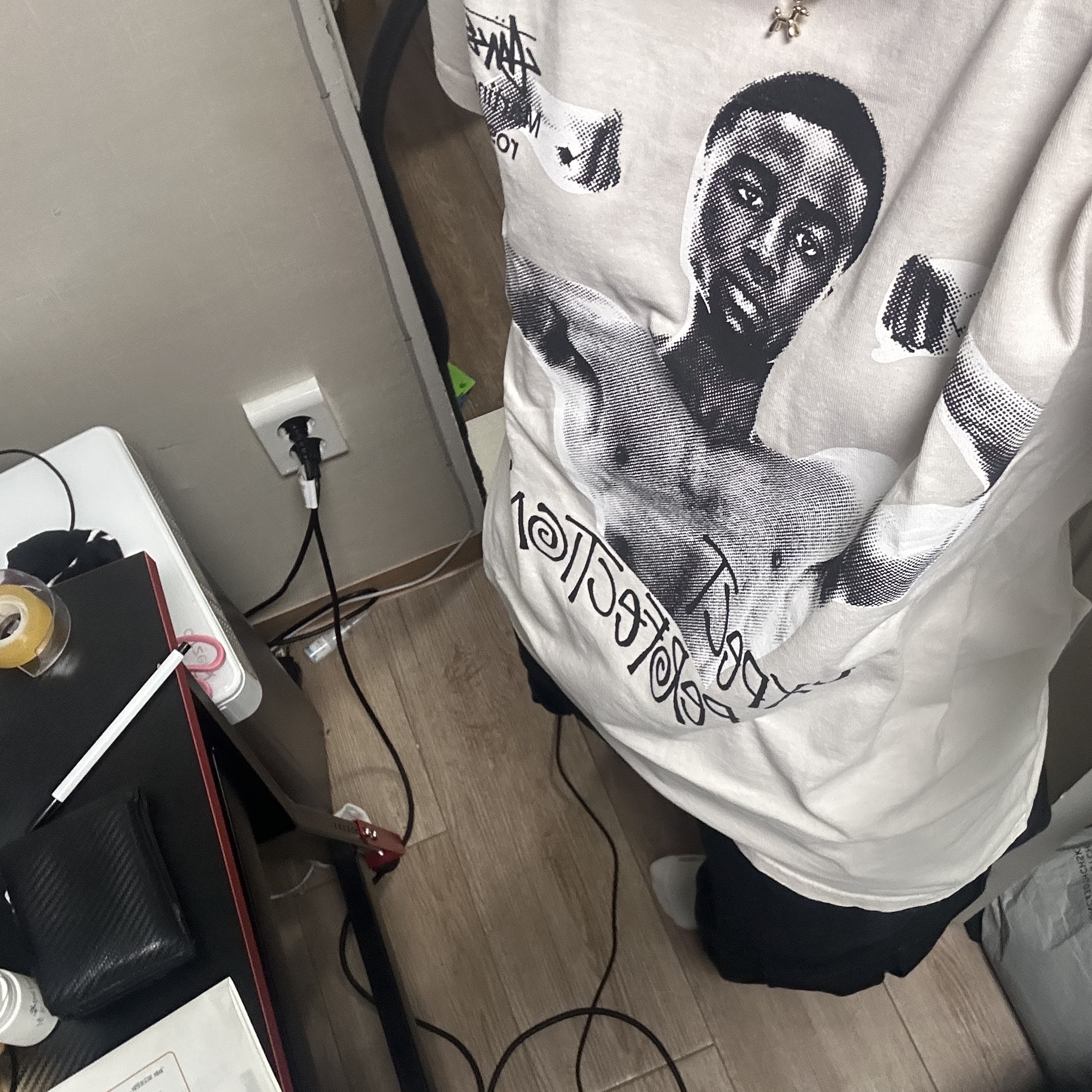 Stussy x Martine Rose Stand Firm Pigment Dyed T-Shirt Natural 착용 스타일