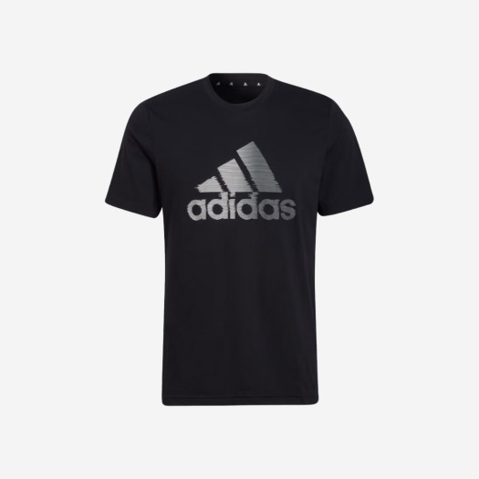 아디다스 에어로레디 디자인 투 무브 스포츠 로고 티셔츠 블랙 - US 사이즈