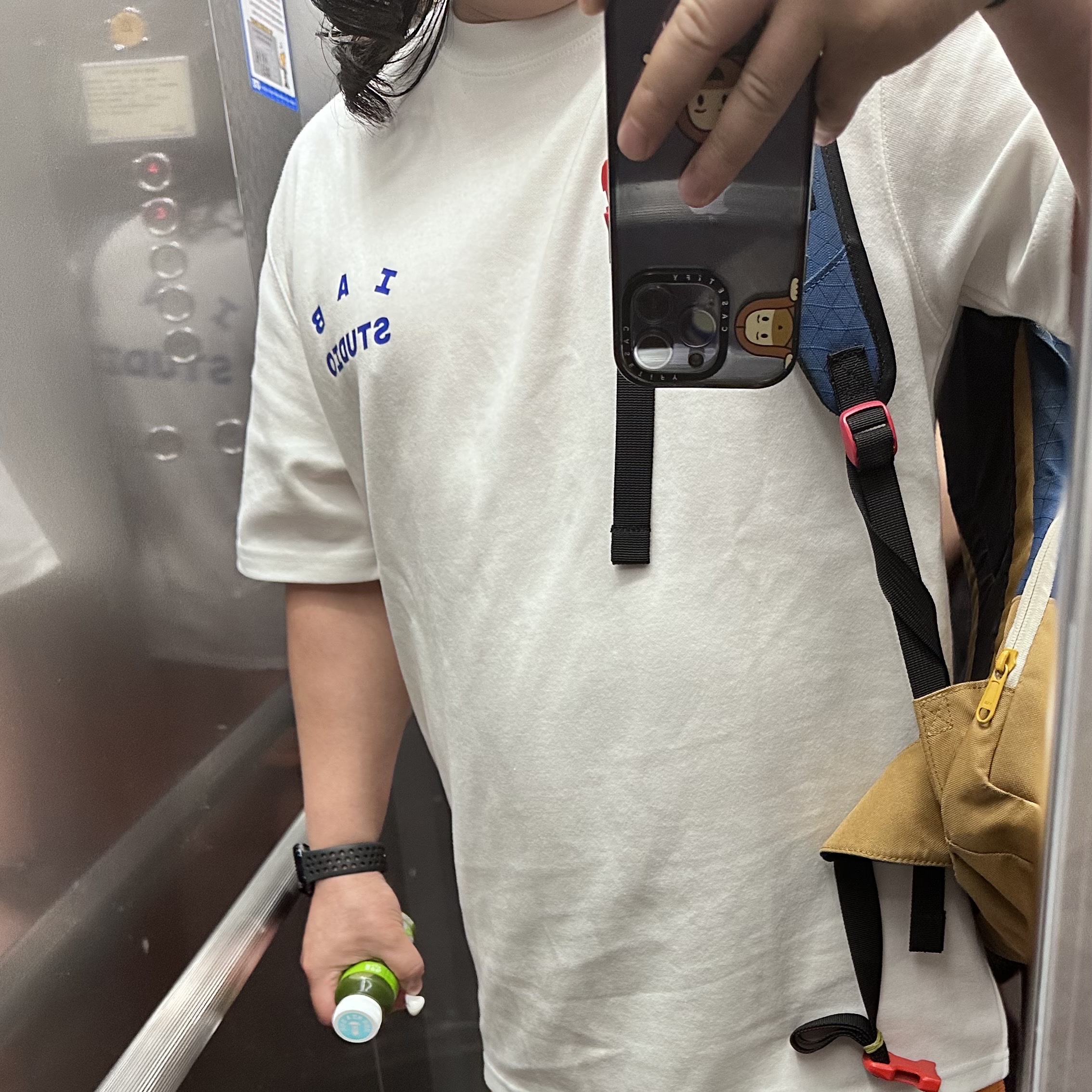 IAB Studio 10th Anniversary T-Shirts Pack White & Black (2 Pack), Nike P-6000 Coconut Milk Medium Blue 착용 스타일 - 1