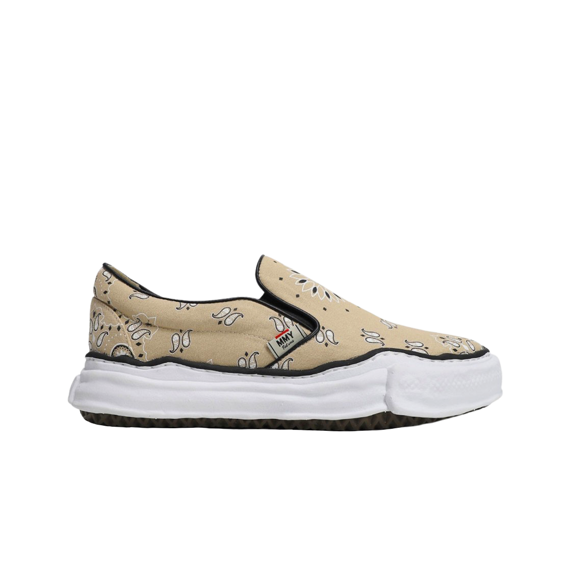 메종 미하라 야스히로 OG 솔 반다나 슬립온 스니커즈 베이지(Maison Mihara Yasuhiro OG Sole Bandana Slip On Sneakers Beige) - 1