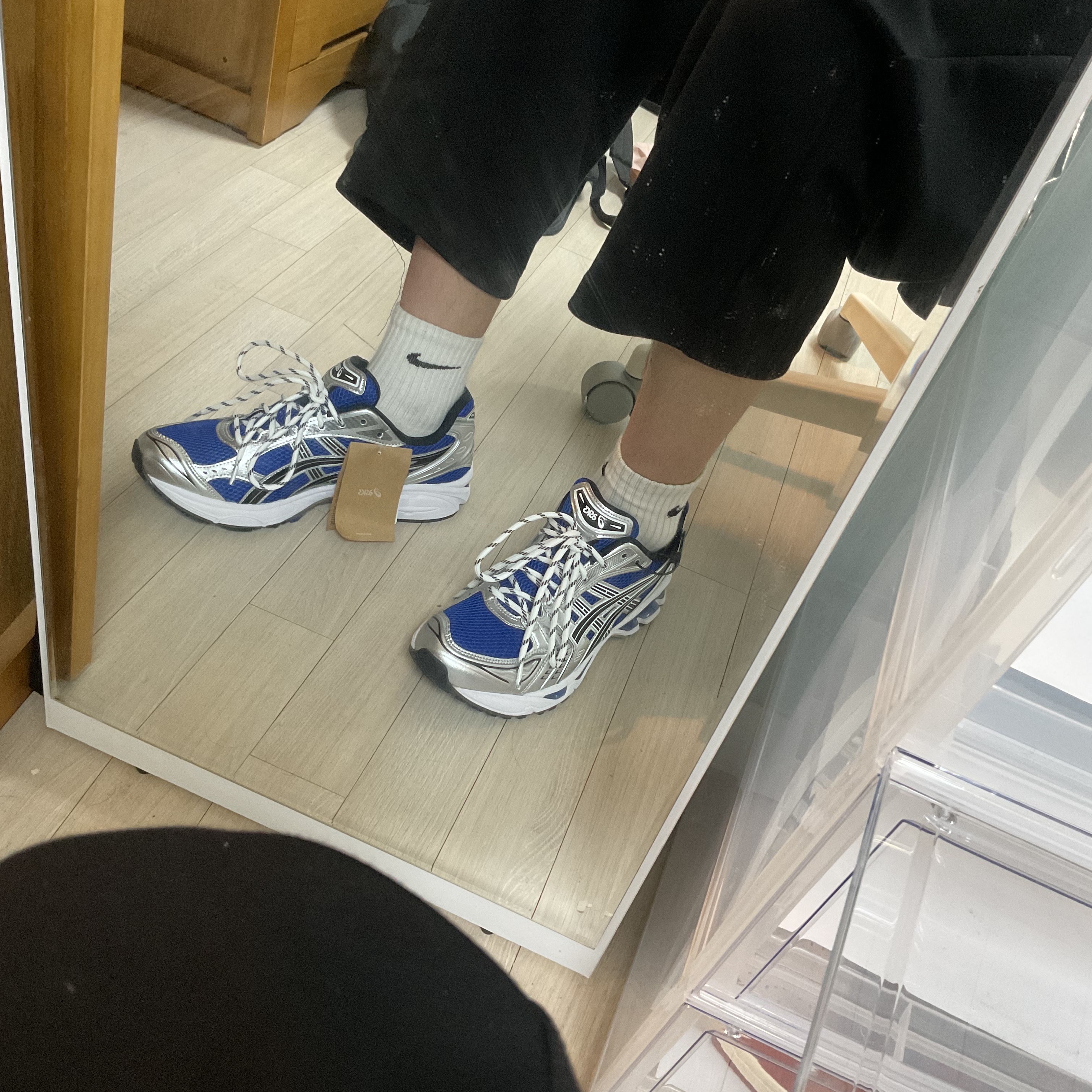 Asics Gel-Kayano 14 Monaco Blue Black 착용 스타일 - 1