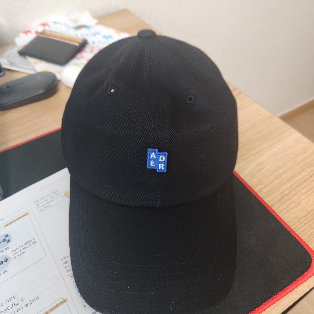 Ader Error Sig; TRS Tag Cap 01 Noir 착용 스타일