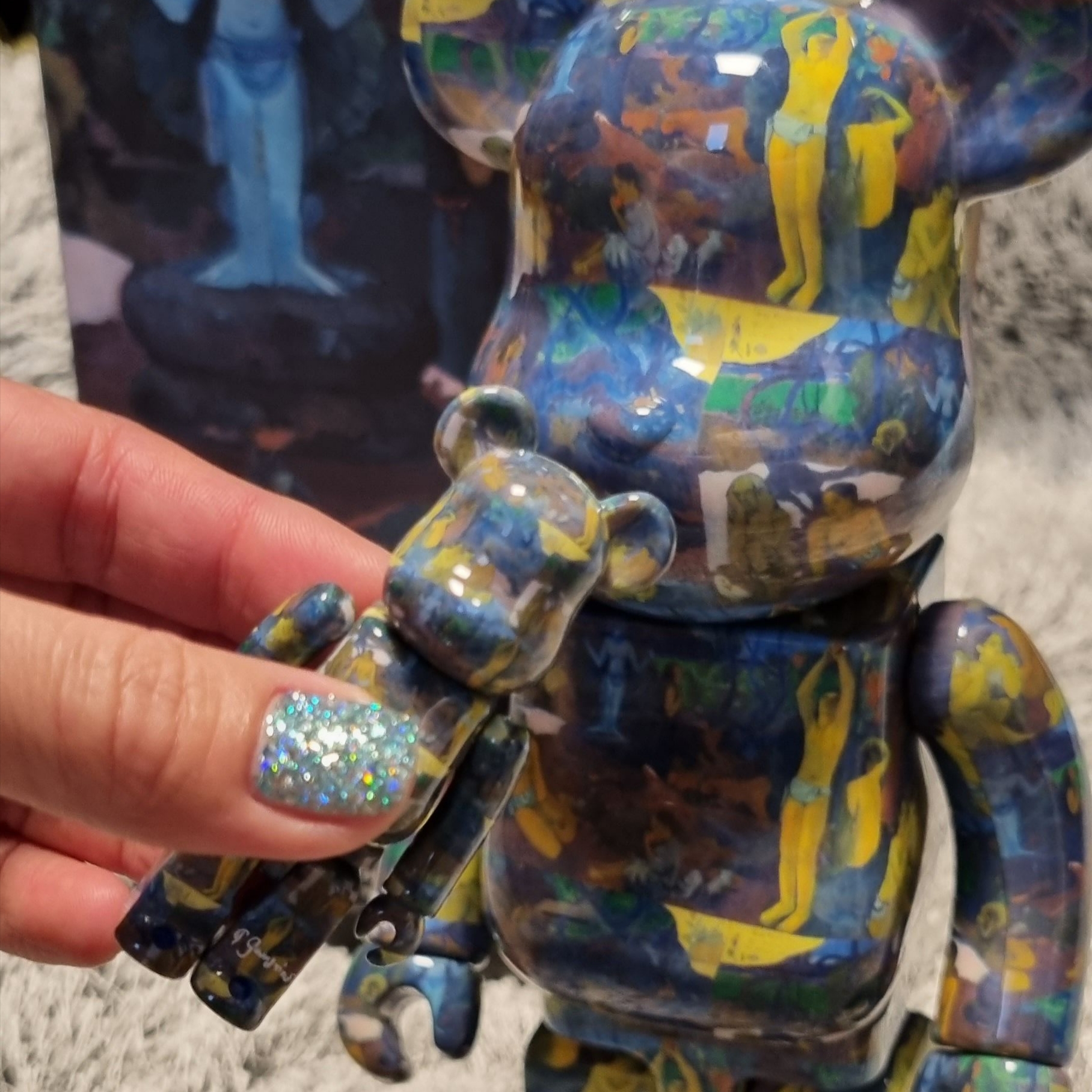 Bearbrick Paul Gauguin Where Do We Come From? What Are We? Where Are We Going? 100％ & 400％ Set 착용 스타일