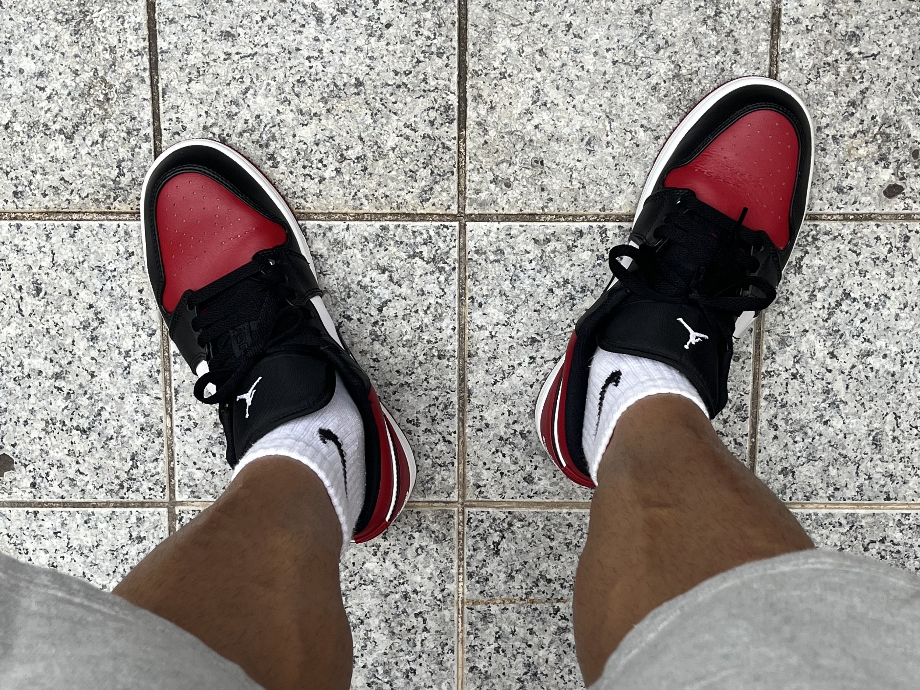 Jordan 1 Low Bred Toe 착용 스타일