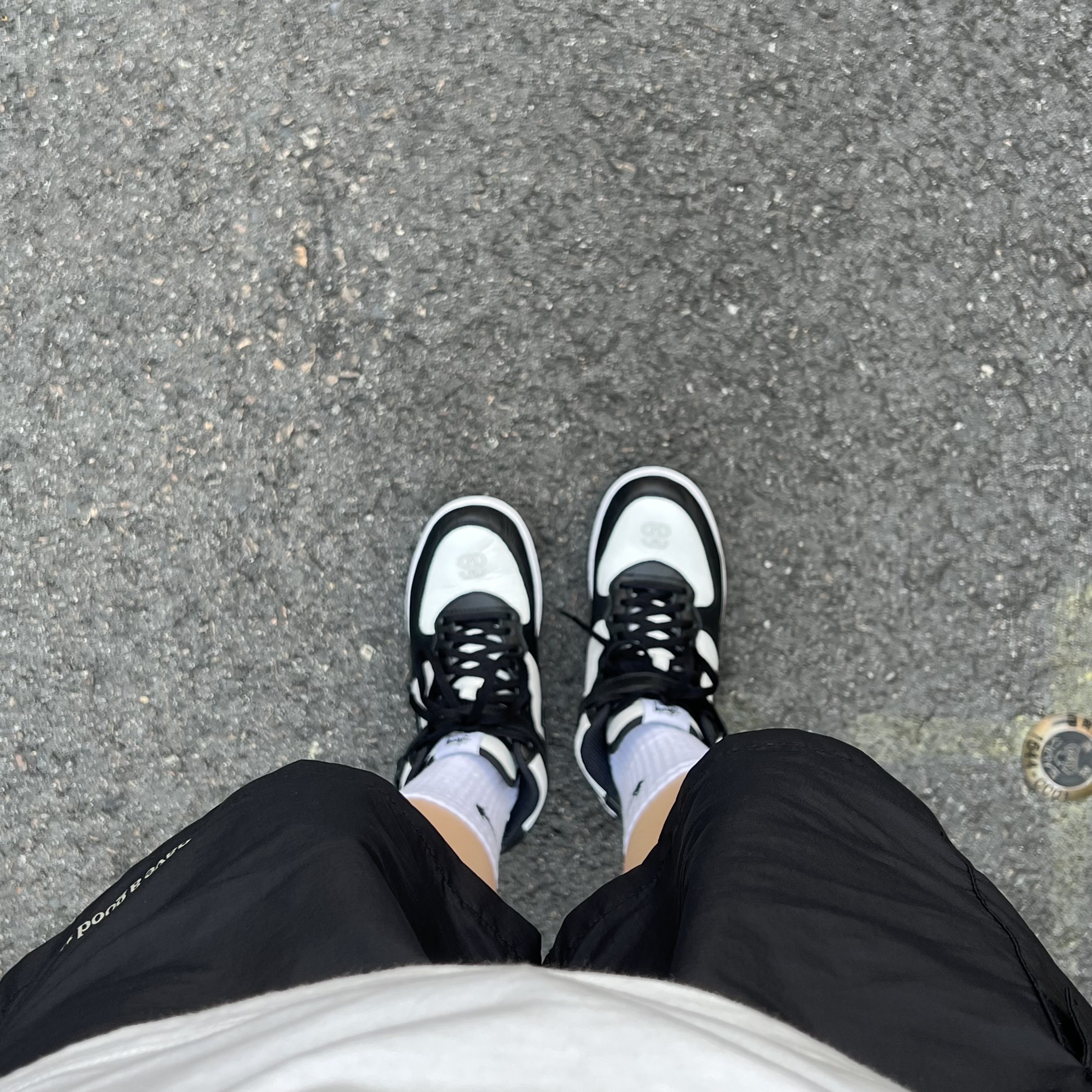 Nike x Stussy Air Force 1 '07 Mid SP Black and Light Bone, (PS) Nike x Stussy Air Force 1 '07 Mid SP Black and Light Bone 착용 스타일 - 3