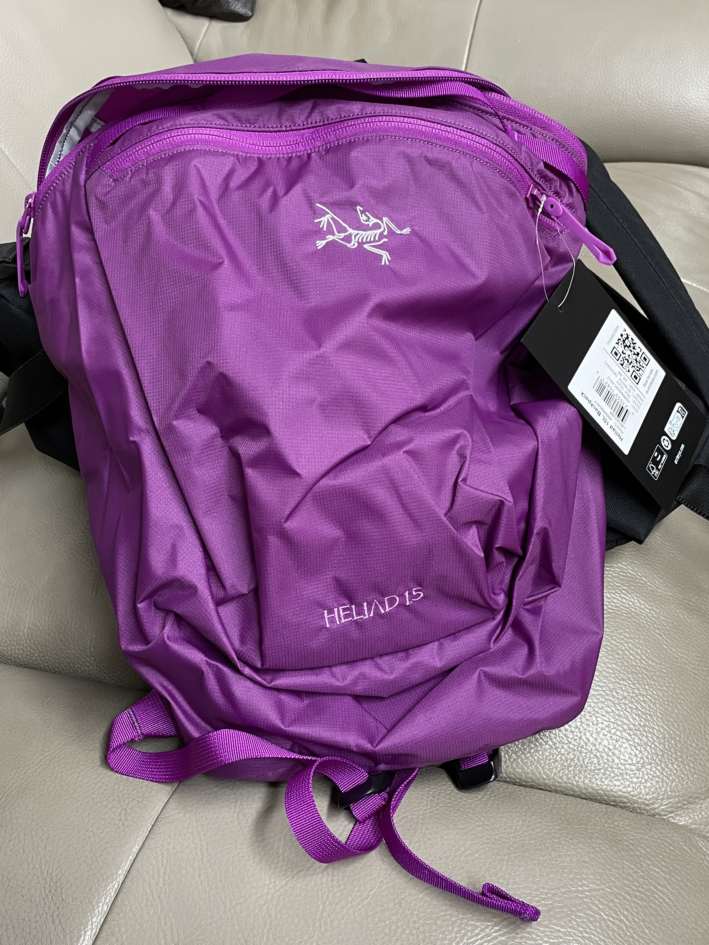 Arc'teryx Heliad 15 Backpack Groovie 착용 스타일 - 1