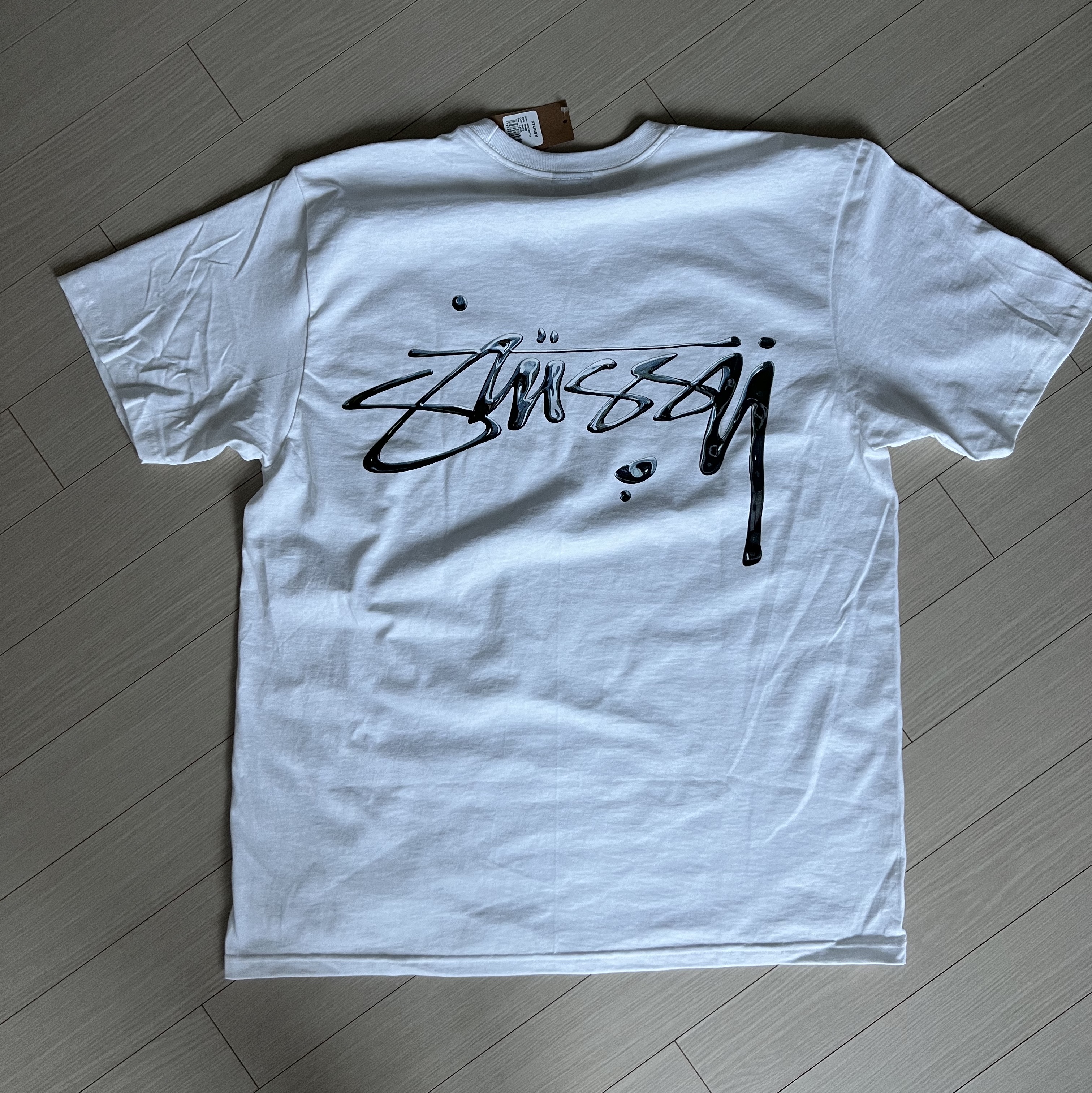 Stussy Mercury T-Shirt White 착용 스타일 - 1