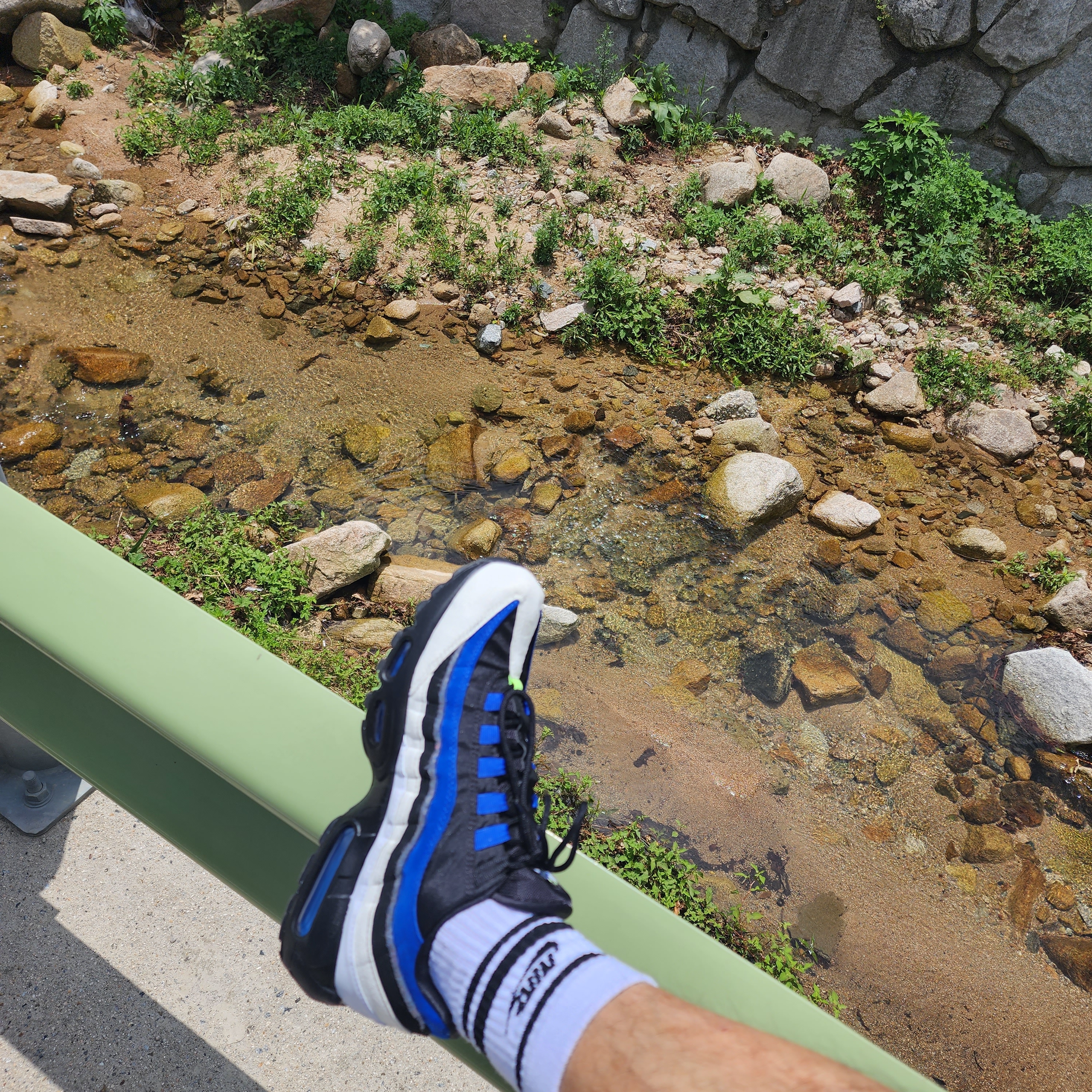 Nike Air Max 95 SE Black Game Royal 착용 스타일 - 1