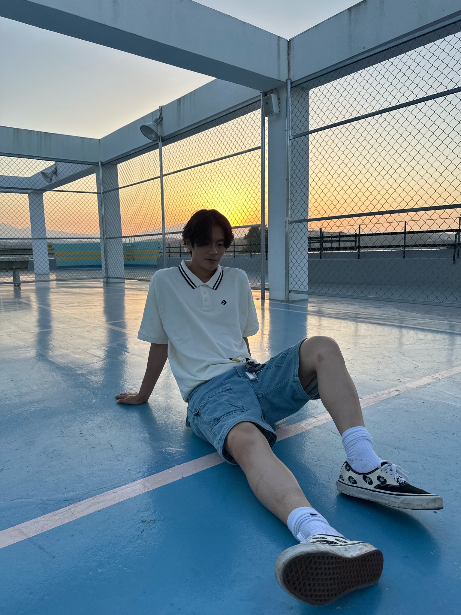 Vans Vault x Wacko Maria OG Authentic LX Classic White, Supreme Zip-Off Utility Pants Denim - 21FW 착용 스타일 - 4