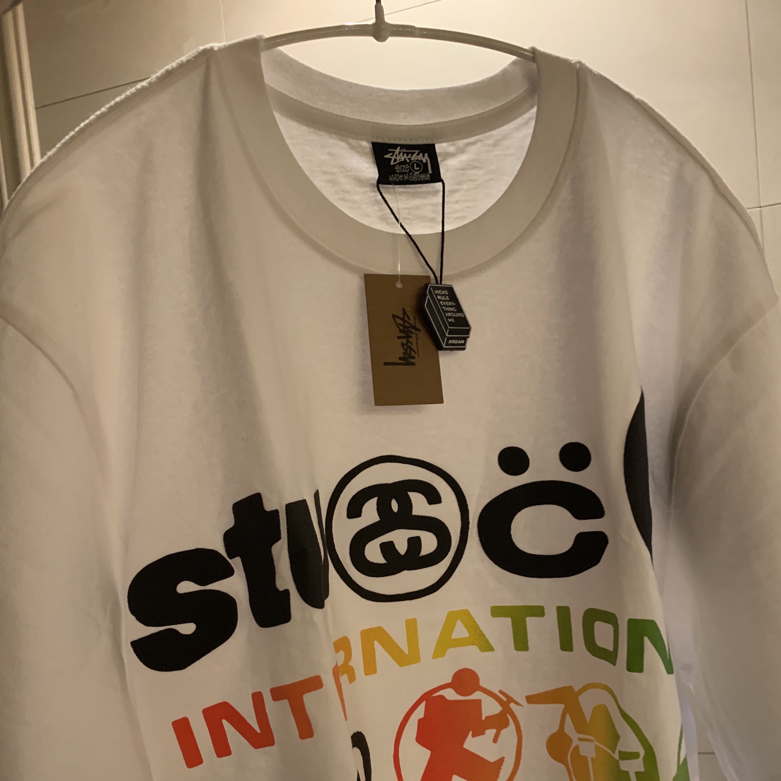 Stussy x Cactus Plant Flea Market International T-Shirt White 착용 스타일