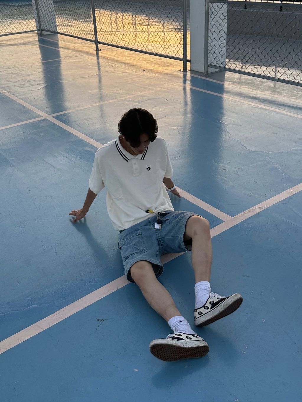 Vans Vault x Wacko Maria OG Authentic LX Classic White, Supreme Zip-Off Utility Pants Denim - 21FW 착용 스타일 - 3