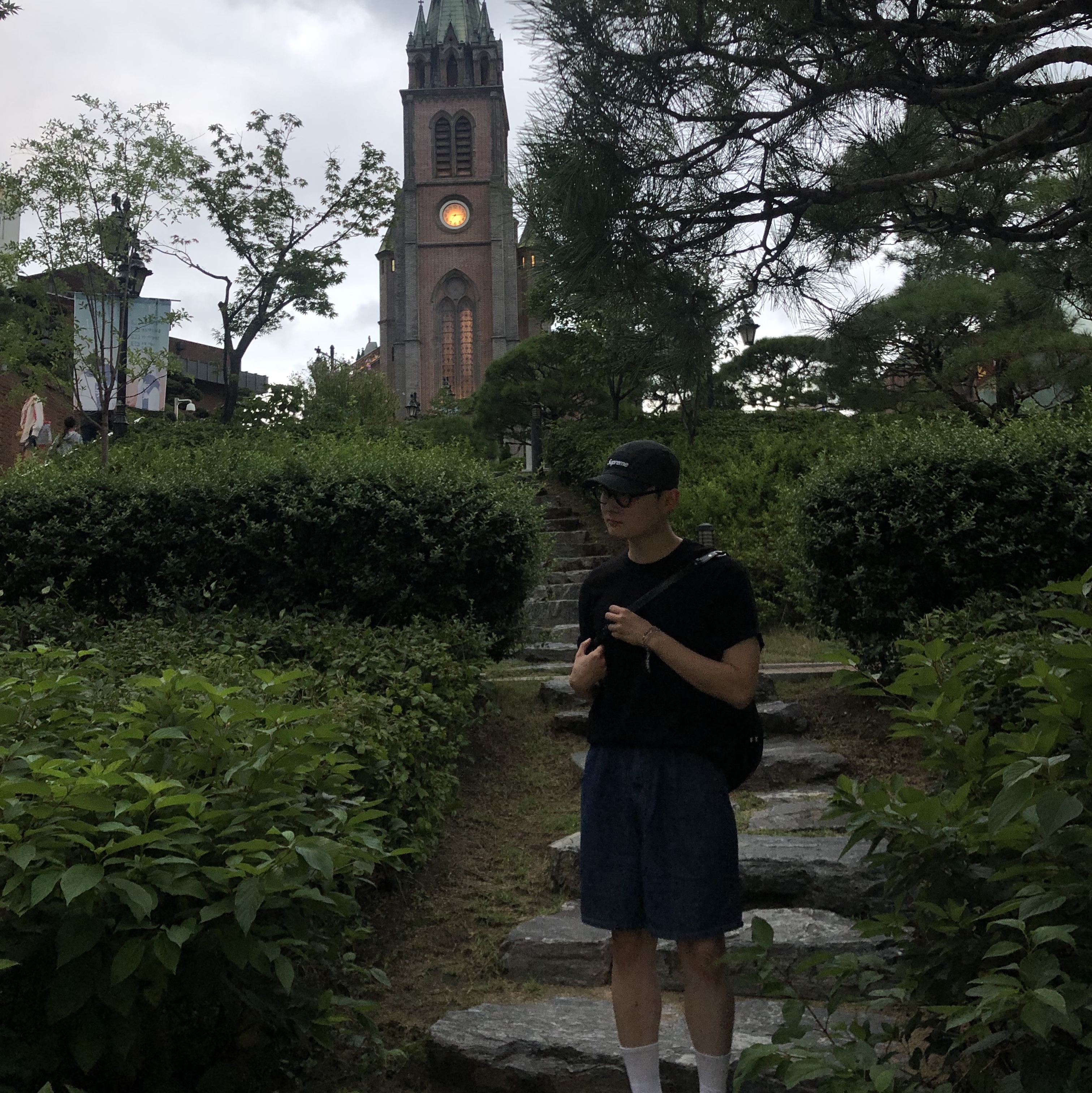 Supreme Washed Cordura Camp Cap Black - 22FW 착용 스타일 - 1