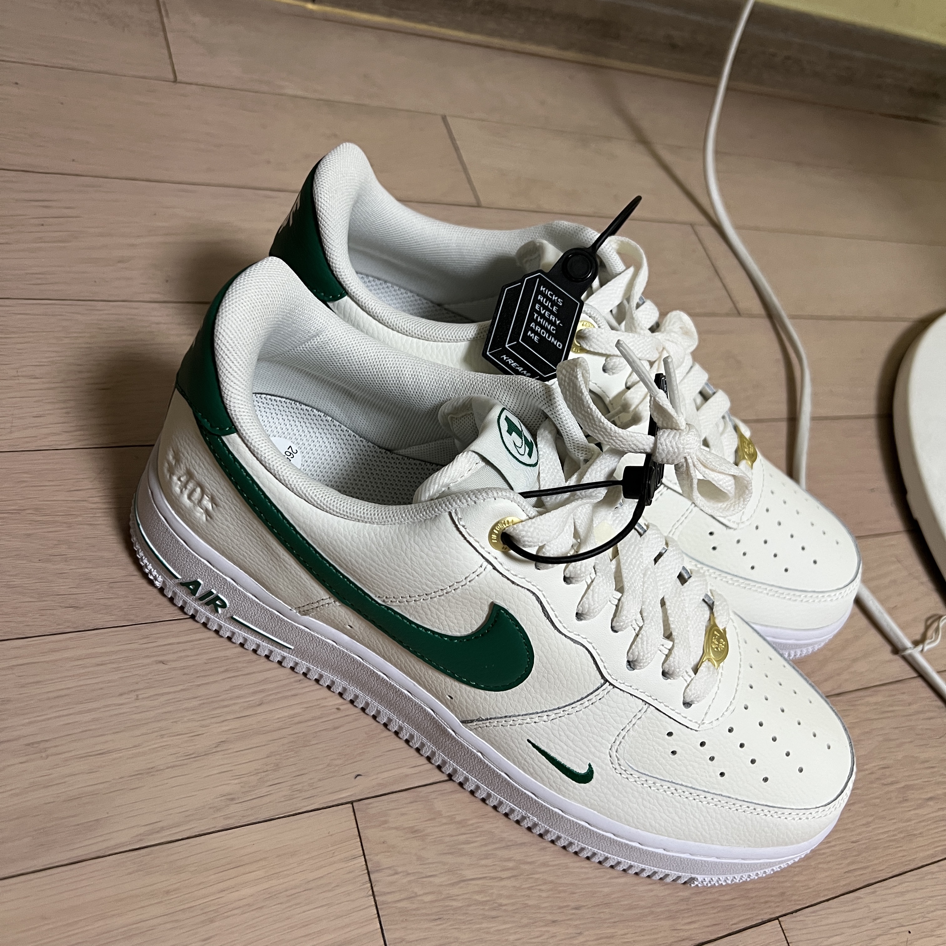 Nike Air Force 1 '07 LV8 40th Anniversary Join Forces Sail Malachite 착용 스타일