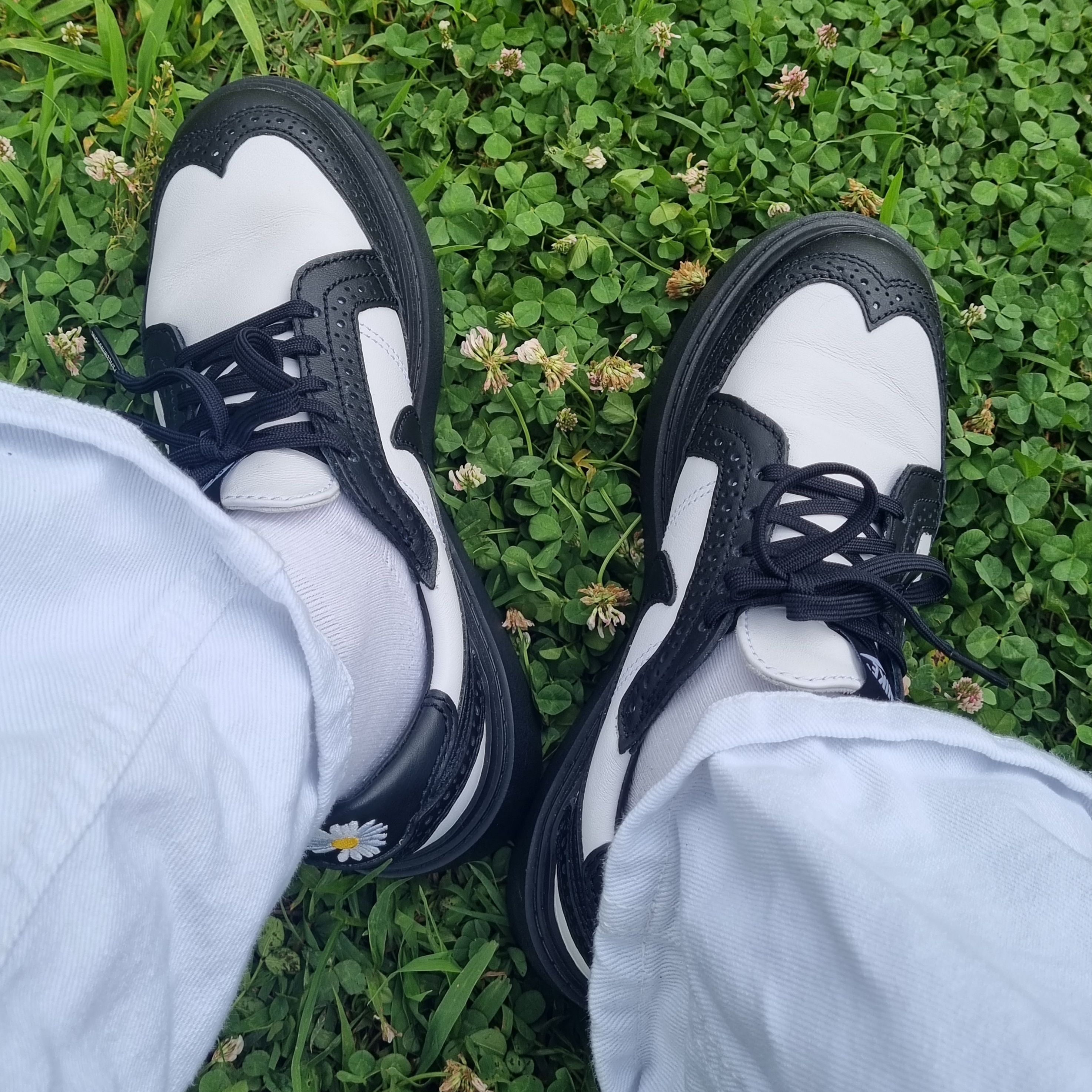 Nike x Peaceminusone Kwondo1 Black and White 착용 스타일