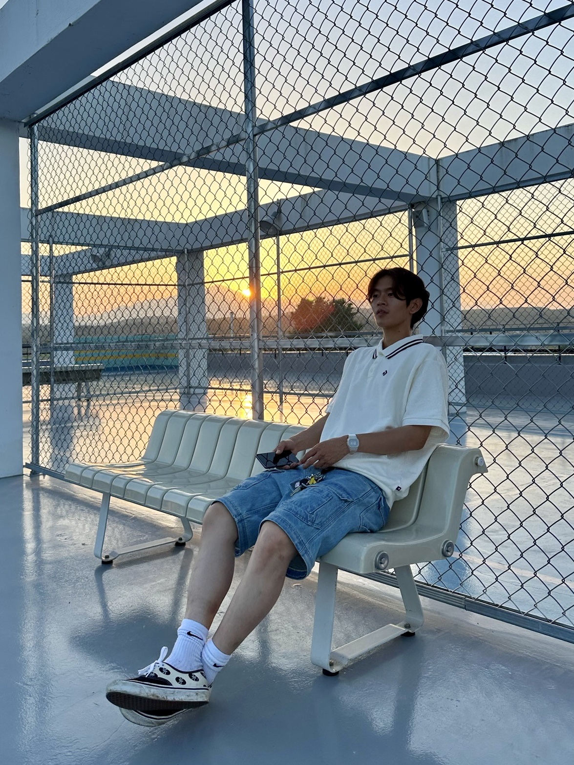 Vans Vault x Wacko Maria OG Authentic LX Classic White, Supreme Zip-Off Utility Pants Denim - 21FW 착용 스타일 - 5