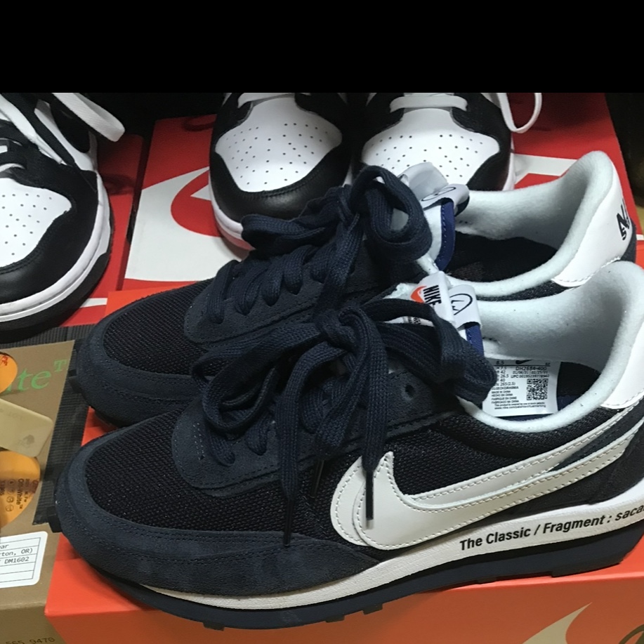 Nike x Sacai x Fragment LDWaffle Blackened Blue 착용 스타일