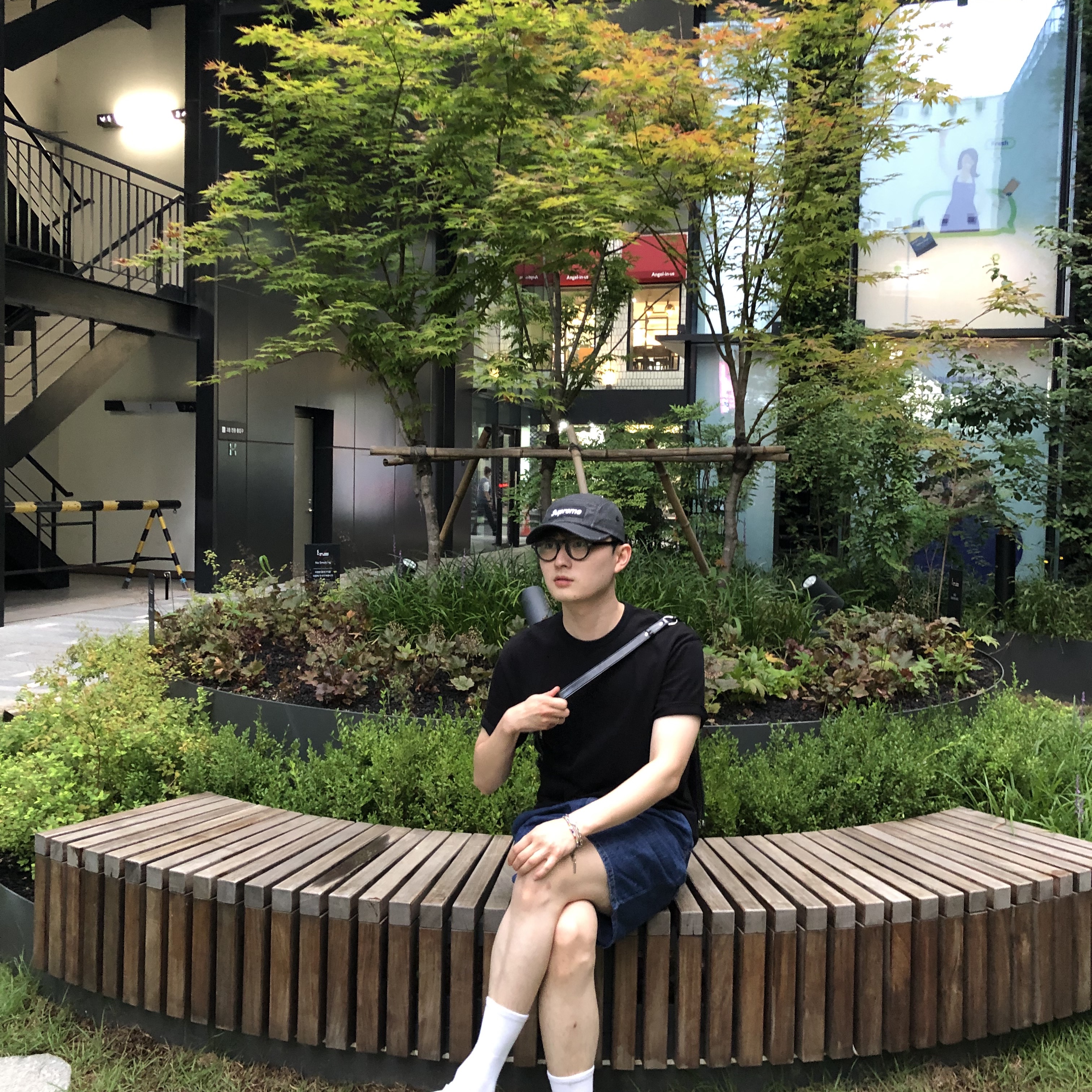 Supreme Washed Cordura Camp Cap Black - 22FW 착용 스타일 - 3
