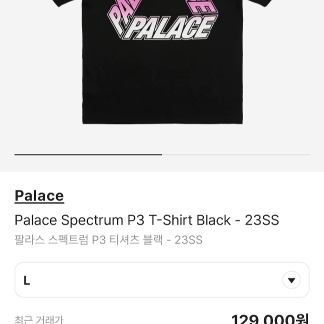 Palace Spectrum P3 T-Shirt Black - 23SS 착용 스타일