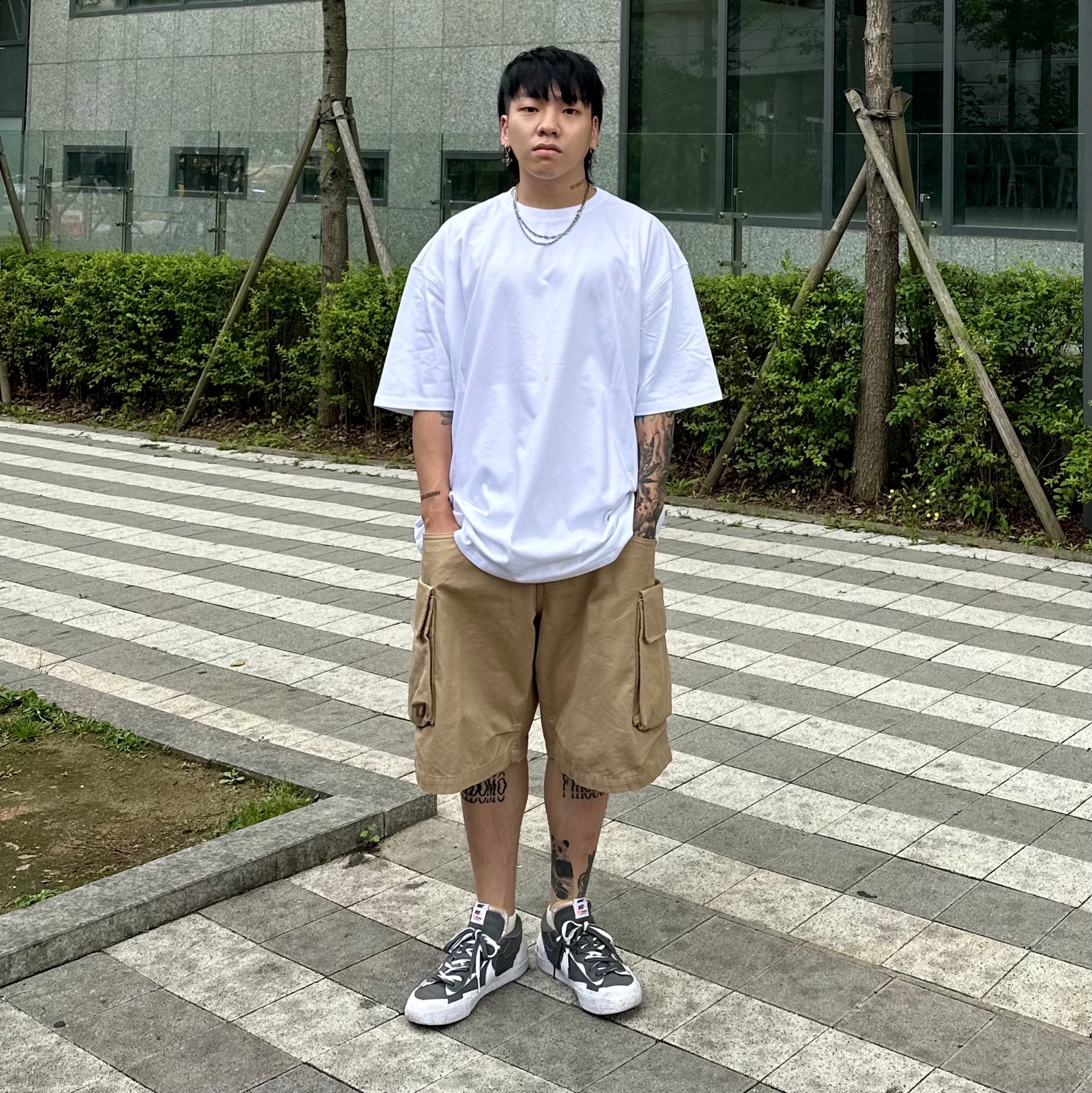 Nike x Sacai Blazer Low Iron Grey 착용 스타일 - 5