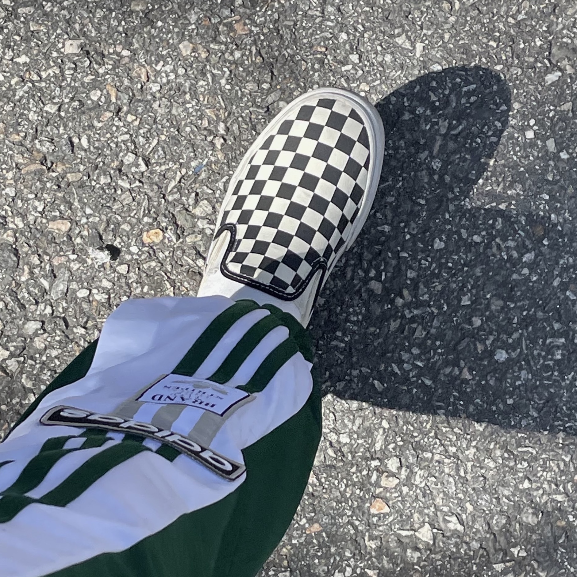 Vans Classic Slip-On Mule Checkerboard Black White 착용 스타일