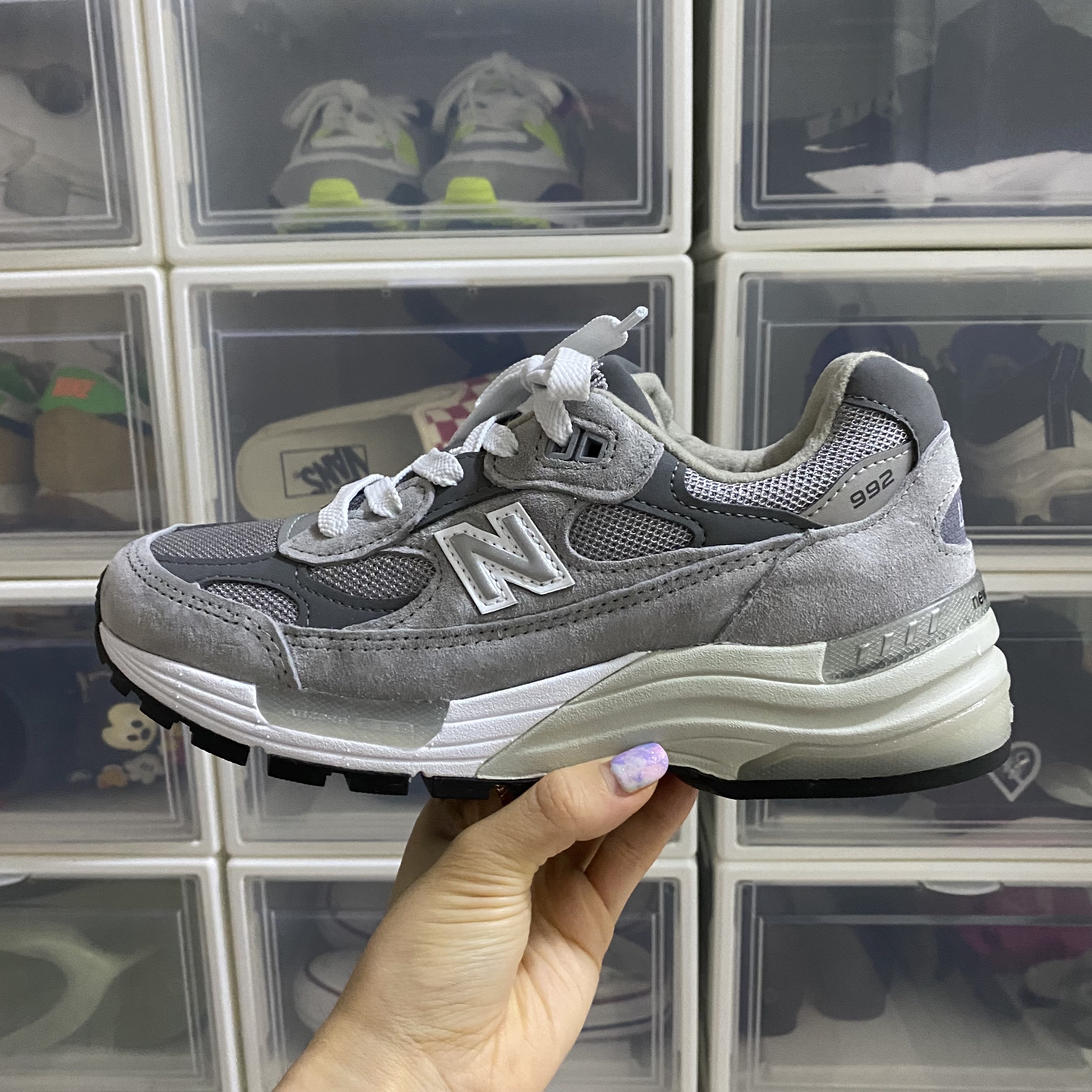 New Balance 992 Made in USA Grey - D Standard 착용 스타일