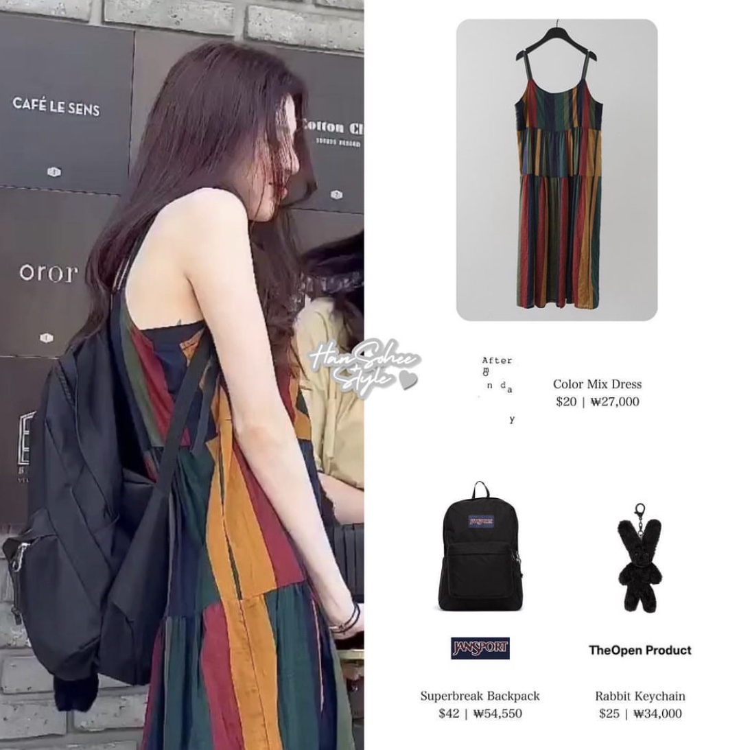 Open Yy Black Rabbit Keychain Black 착용 스타일