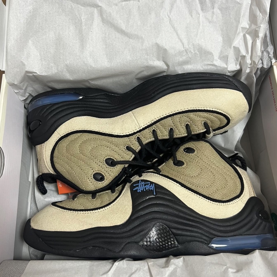 Nike x Stussy Air Penny II Rattan and Limestone 착용 스타일 - 2