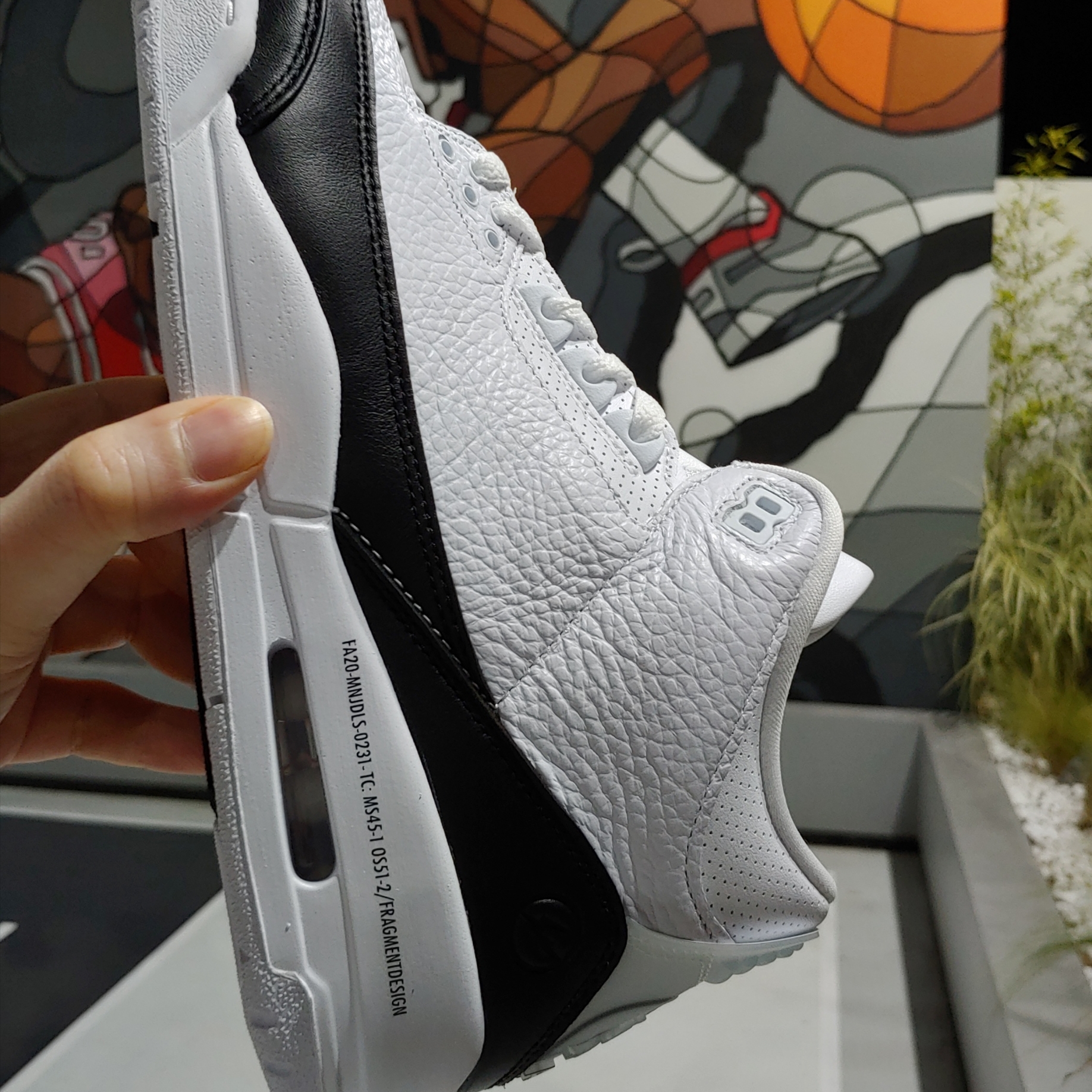 Jordan 3 x Fragment Retro SP White Black 착용 스타일 - 2