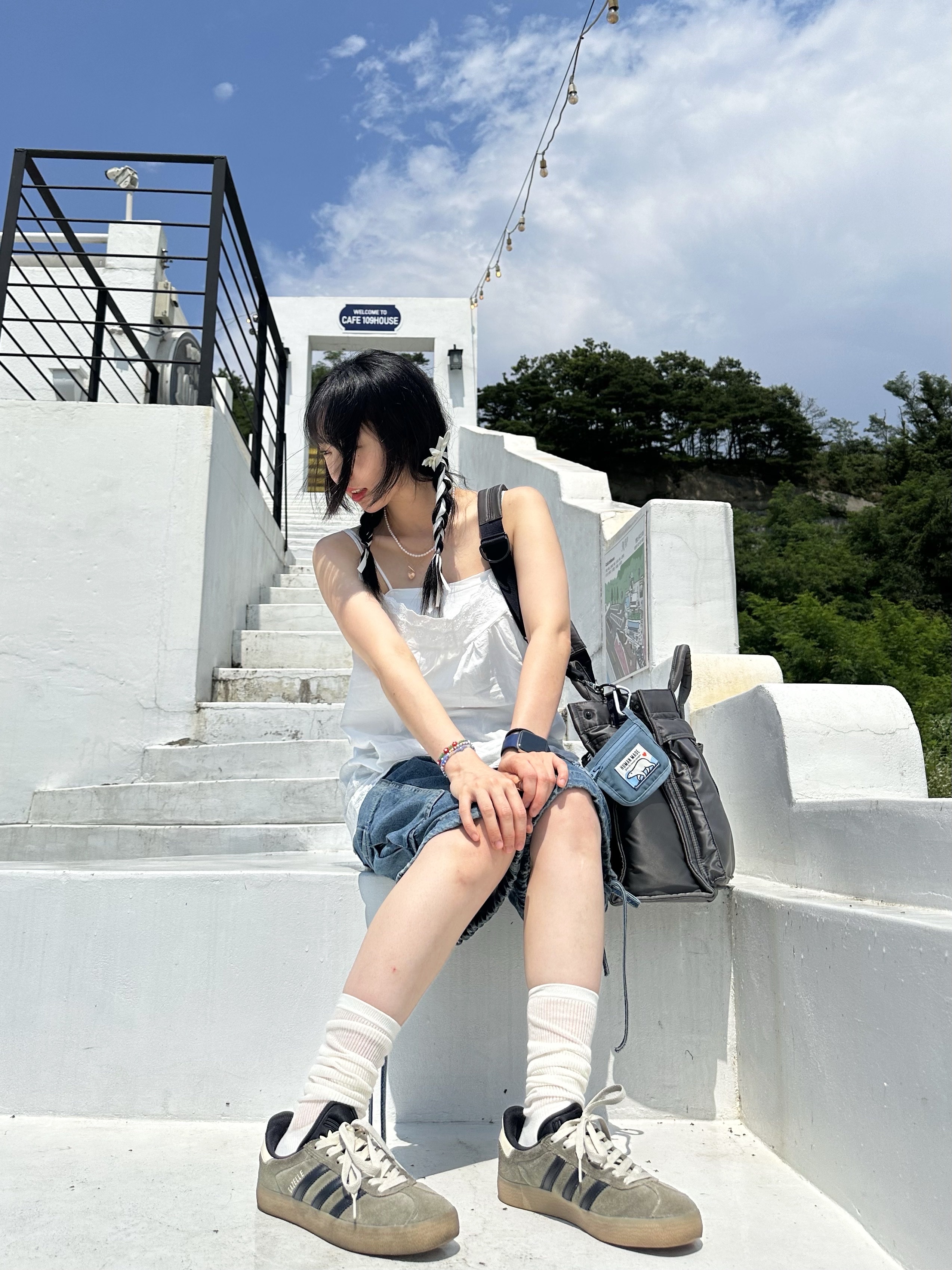 Human Made Nylon Card Case Blue, Porter PX Tanker 2Way Vertical Tote Bag L Black 착용 스타일 - 1