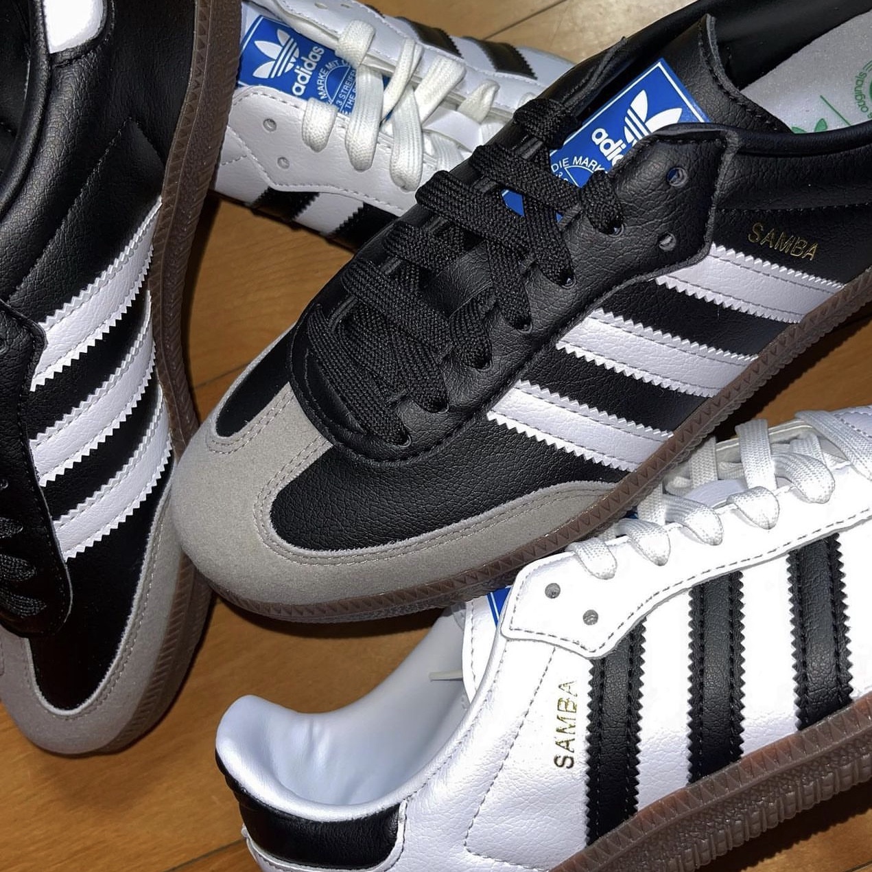 Adidas Samba Vegan White Black, Adidas Samba Vegan Black White 착용 스타일 - 2