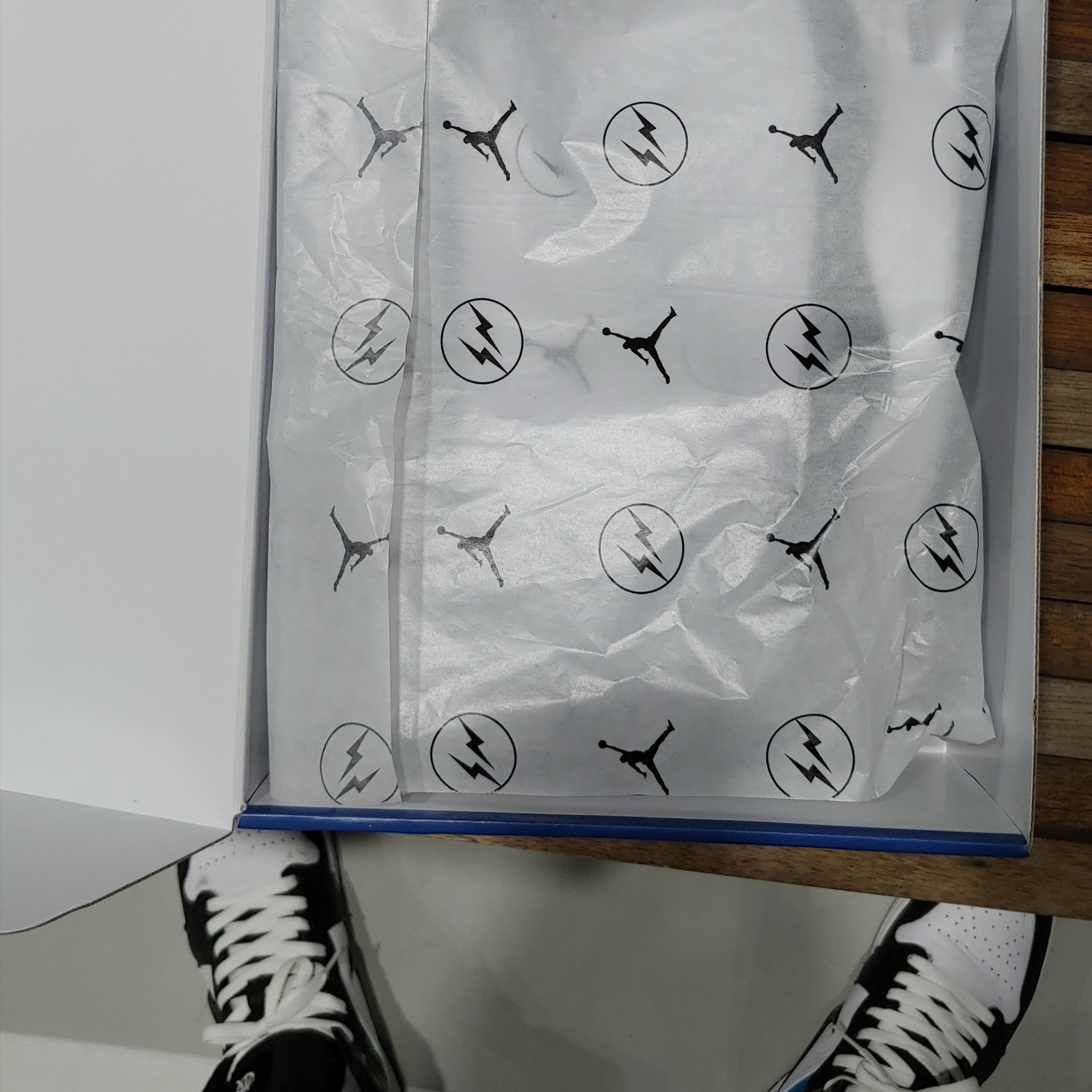 Jordan 3 x Fragment Retro SP White Black, Jordan 1 Mid Quai 54 2019 착용 스타일 - 2