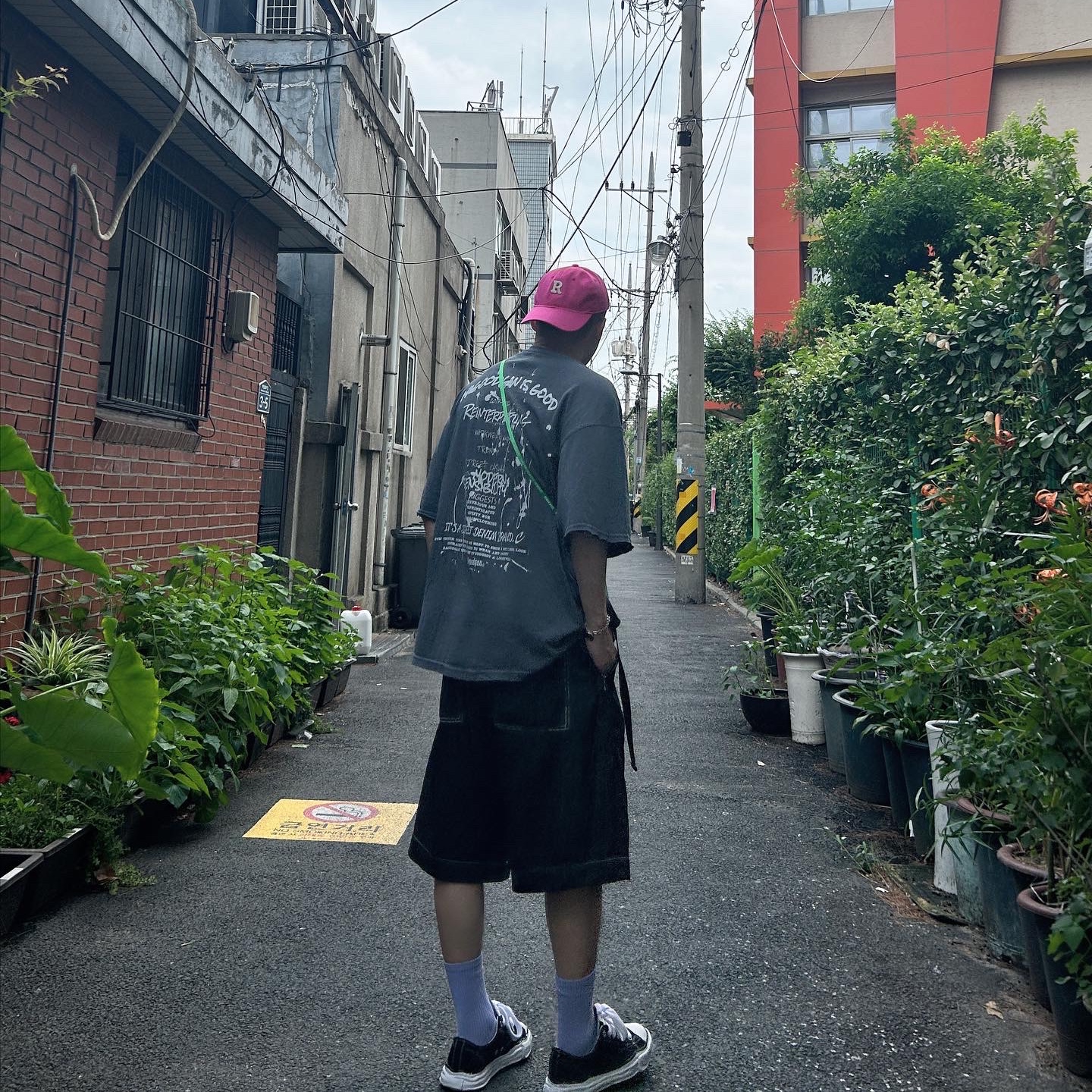 Human Made PVC Pouch Large Green, Maison Mihara Yasuhiro Peterson OG Sole Canvas Low Sneakers Black 착용 스타일 - 2
