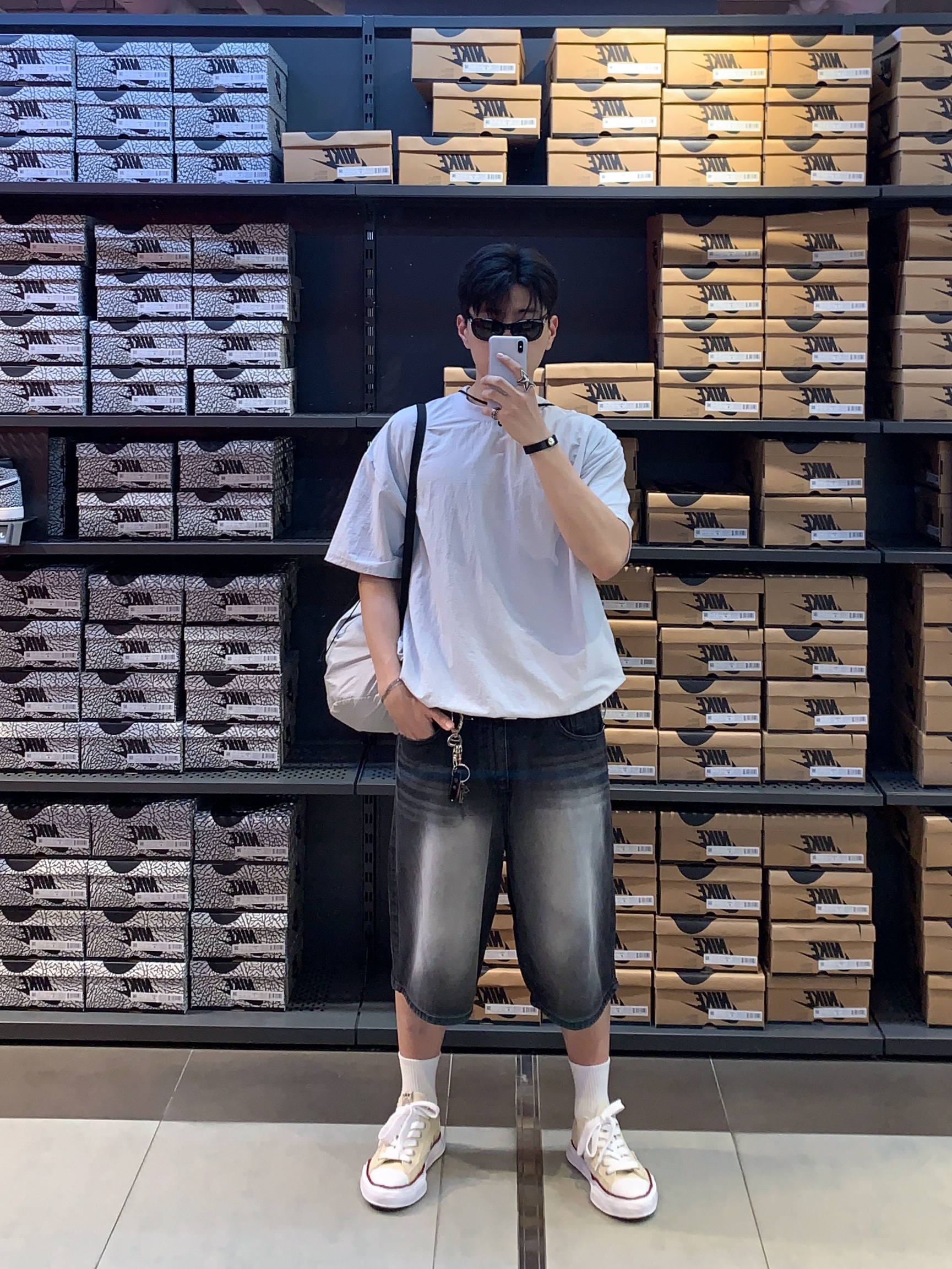 Maison Mihara Yasuhiro Peterson OG Sole Canvas Low-top Sneakers Natural 착용 스타일 - 3