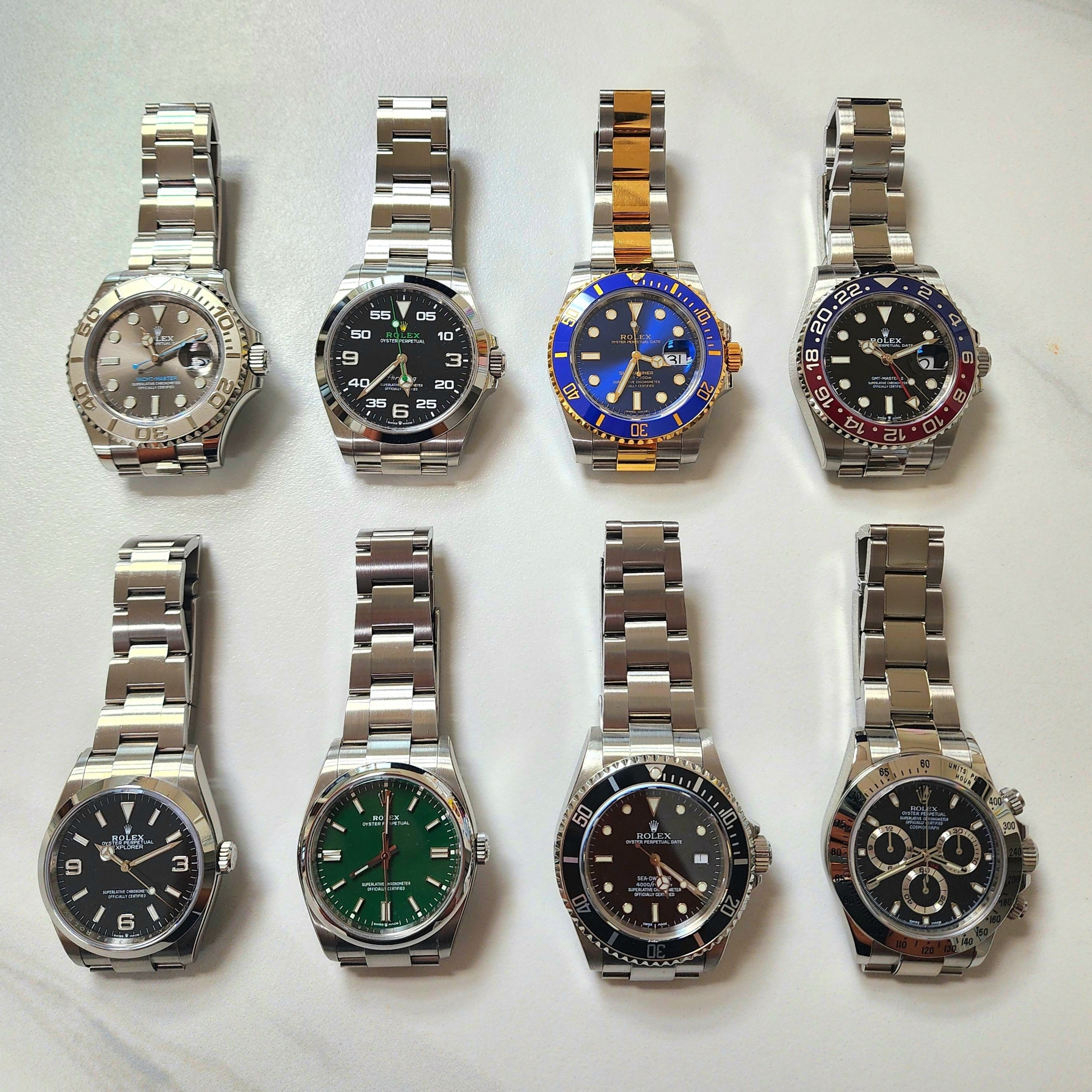 Rolex GMT-Master II 40mm 126710BLRO Black Jubilee, Rolex Explorer 36mm 124270 Black Oyster 착용 스타일