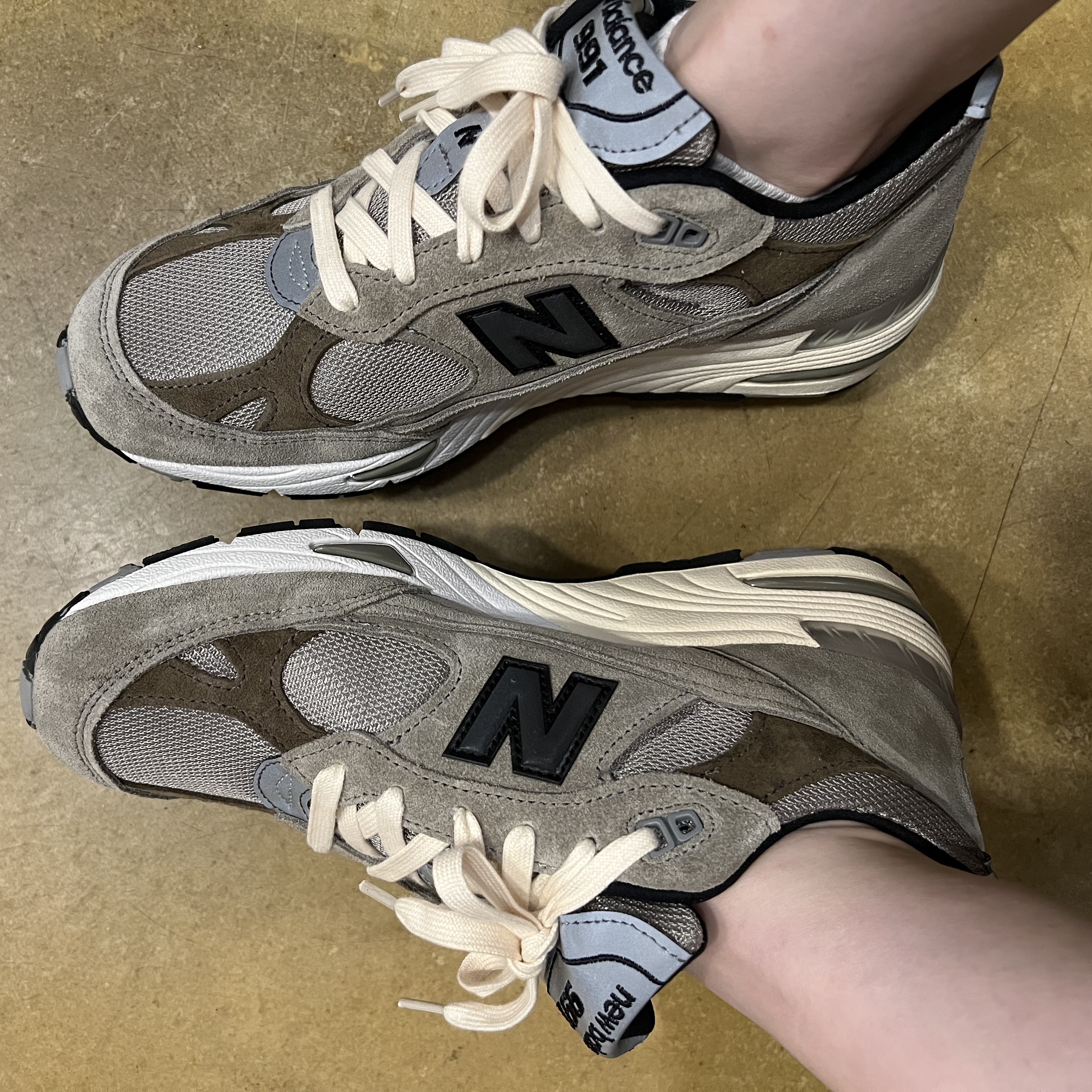 New Balance x JJJJound 991 Made in UK Grey 착용 스타일