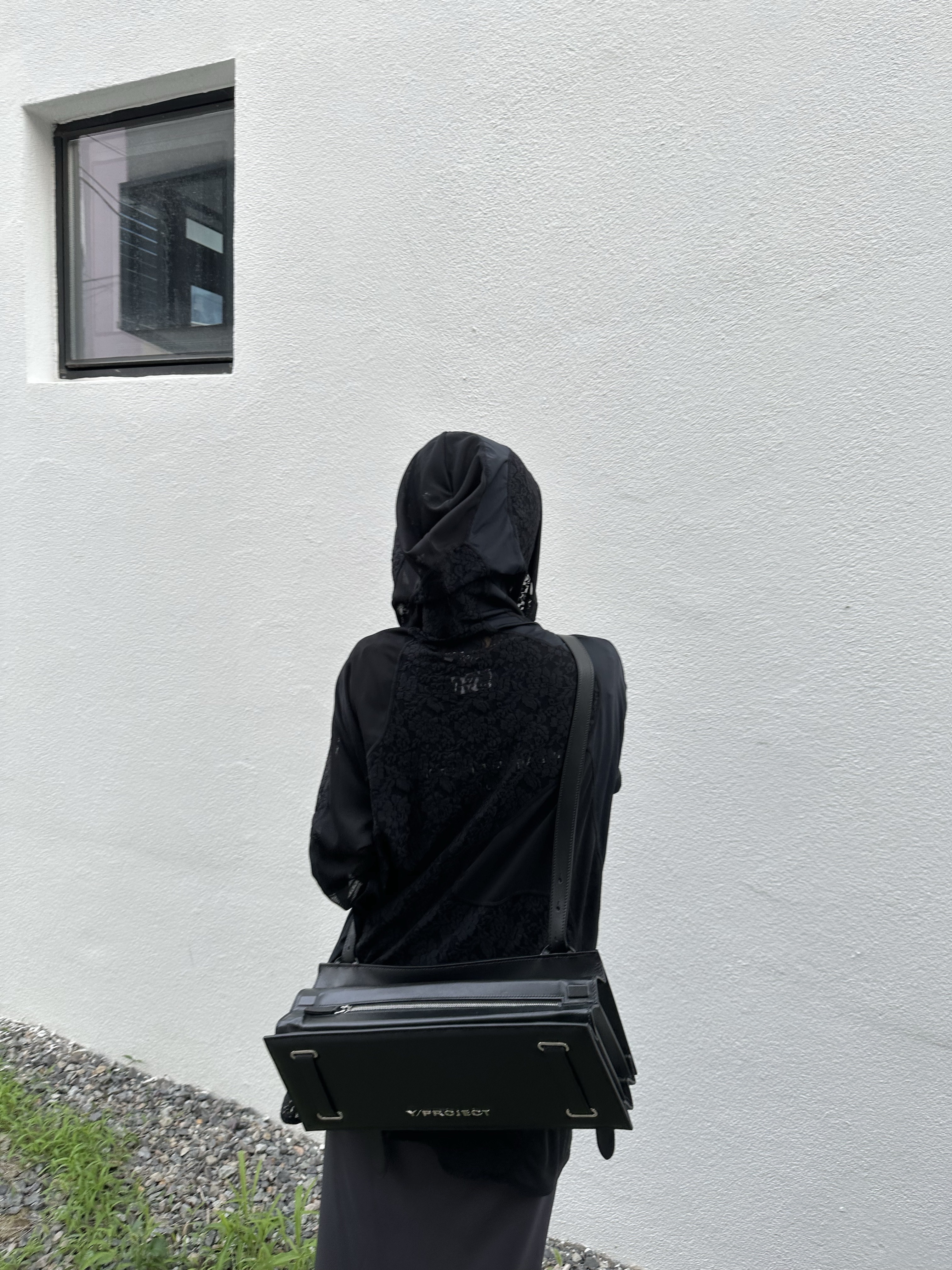 (W) Rick Owens Vintage Sneakers Black Milk White, Post Archive Faction (Paf) 5.0+ T-Shirt Right Black 착용 스타일 - 3