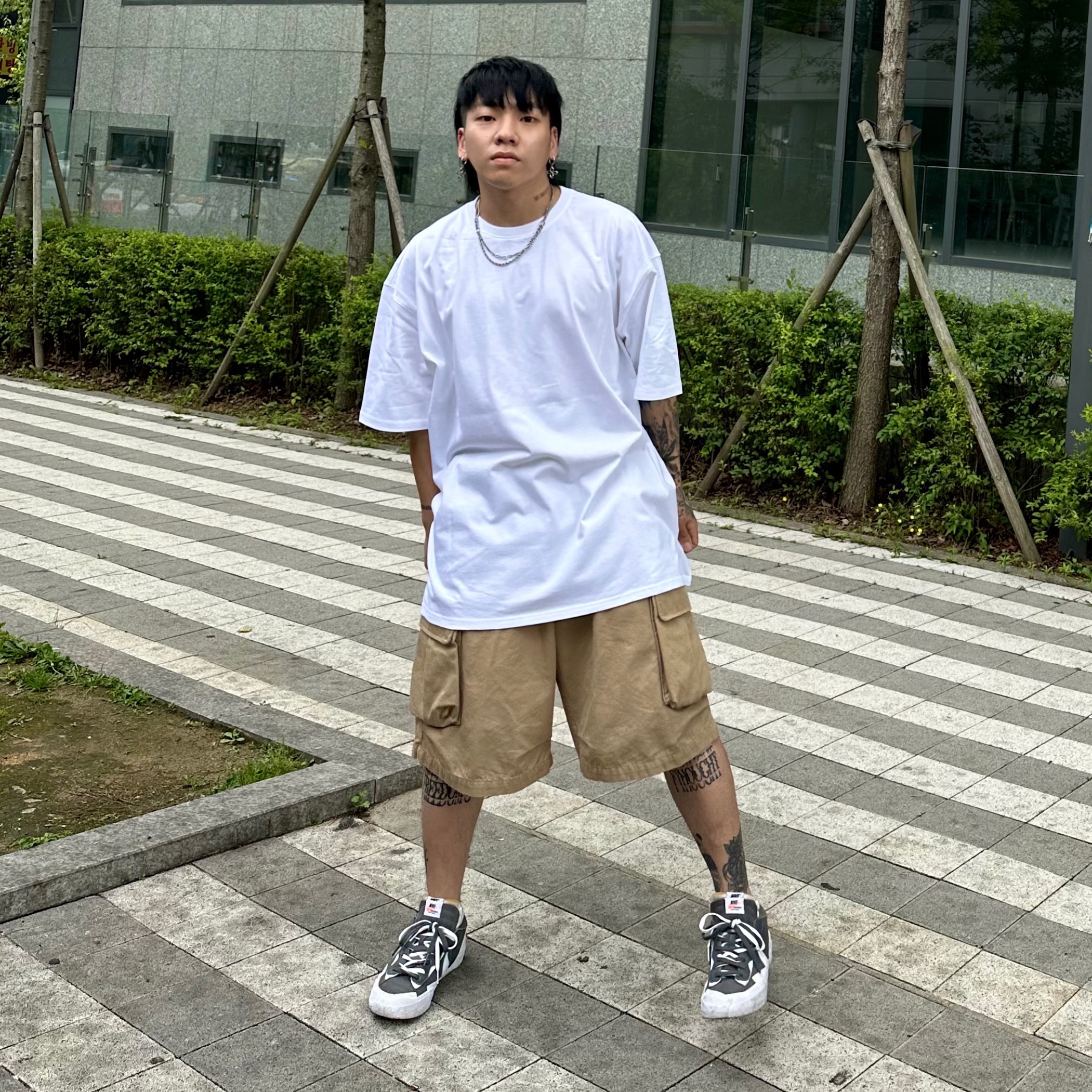 Nike x Sacai Blazer Low Iron Grey 착용 스타일 - 3
