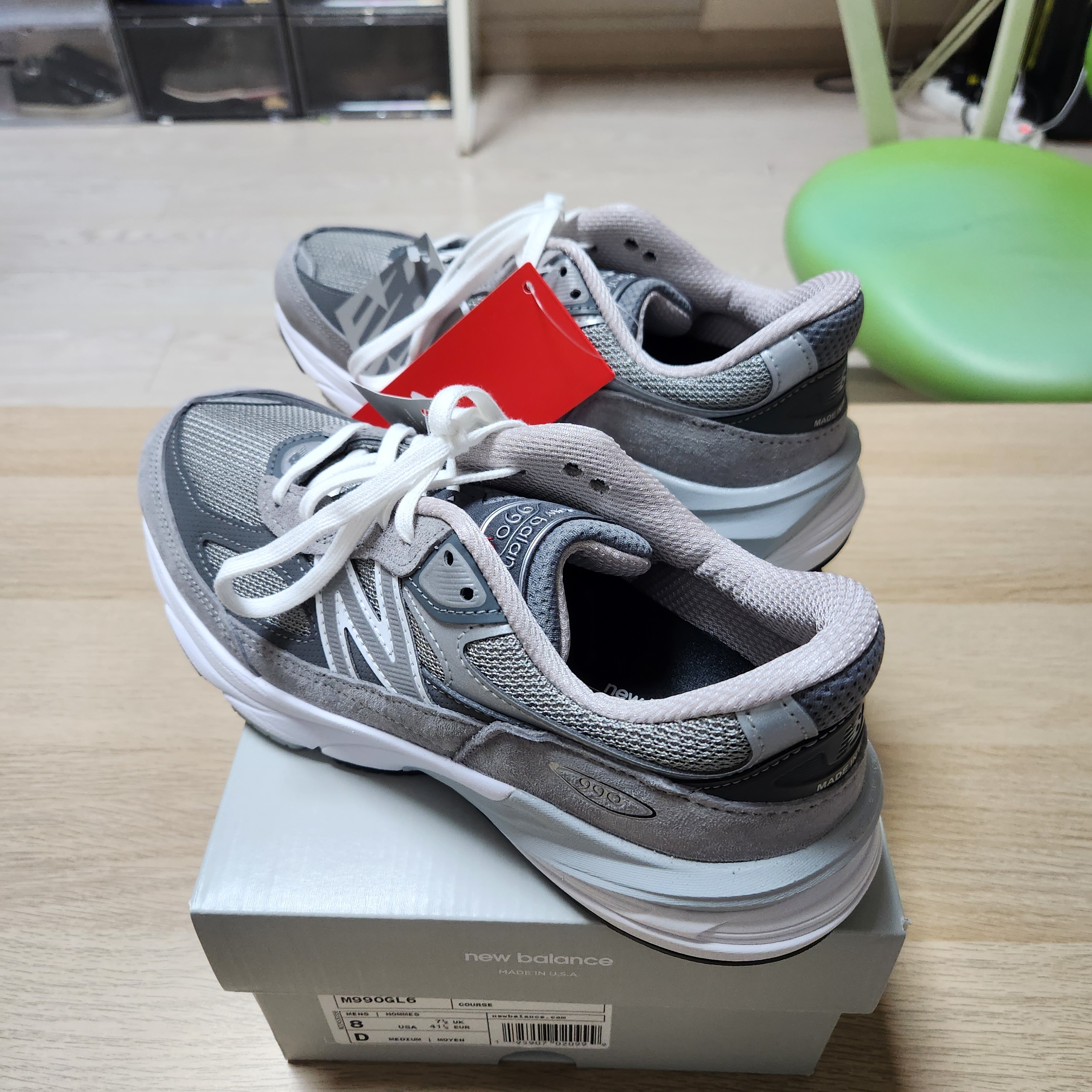New Balance 990v6 Made in USA Grey - D Standard 착용 스타일 - 3