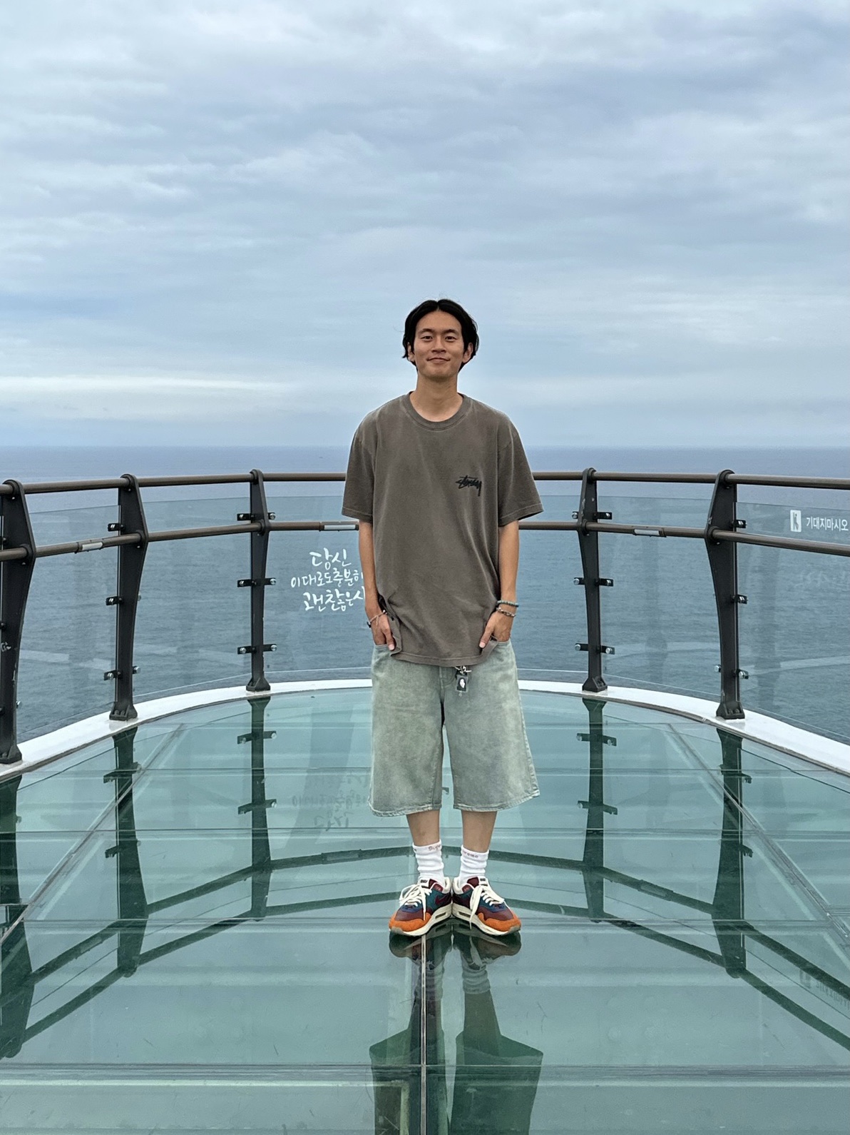 Nike x Kasina Air Max 1 SP Won-Ang Orange, Stussy Big League T-Shirt Coffee 착용 스타일 - 3