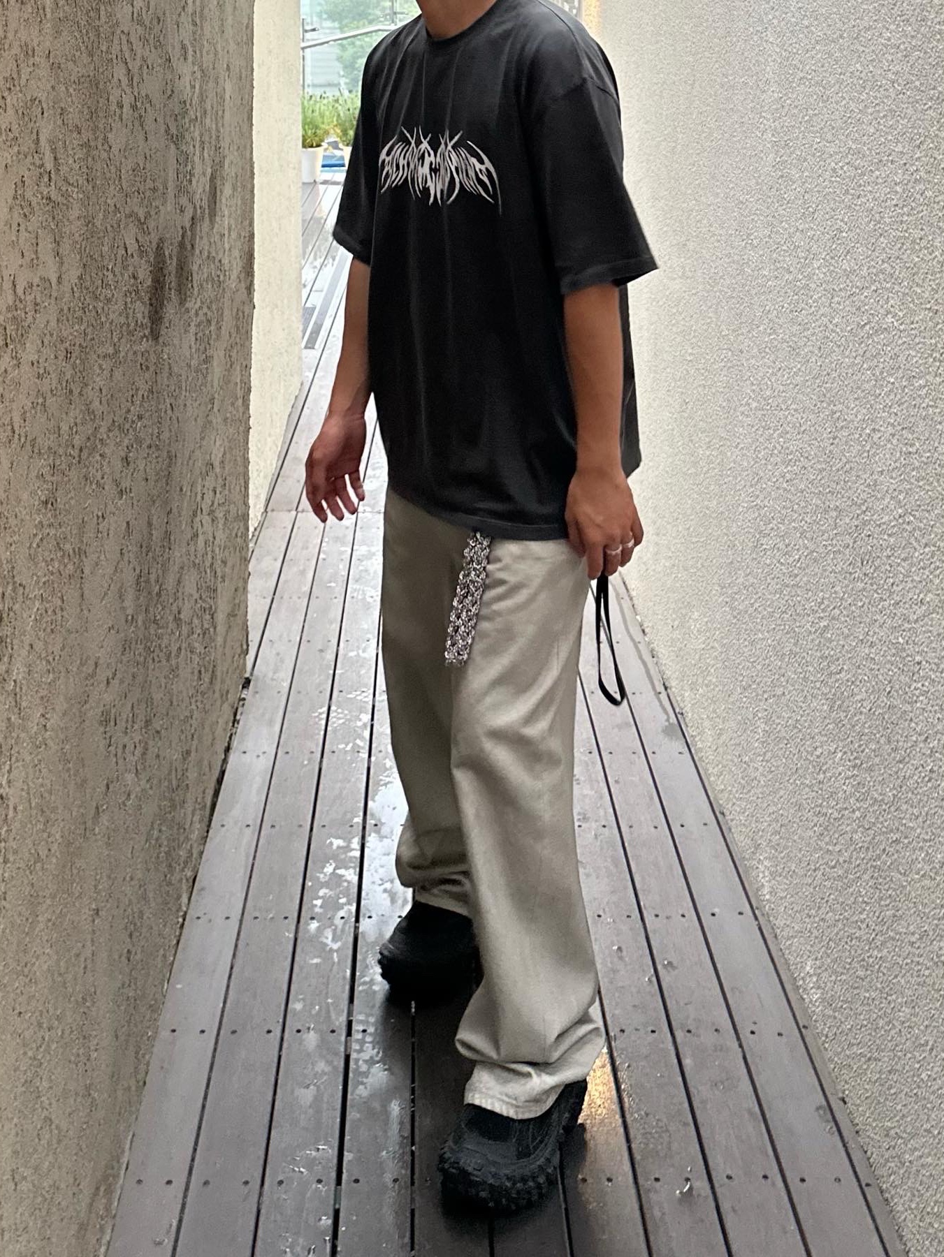 Balenciaga Defender Sneakers Black, Undermycar Leachi Multiple Tangles Double Logo Keyring Down Blue - 23SS 착용 스타일 - 4