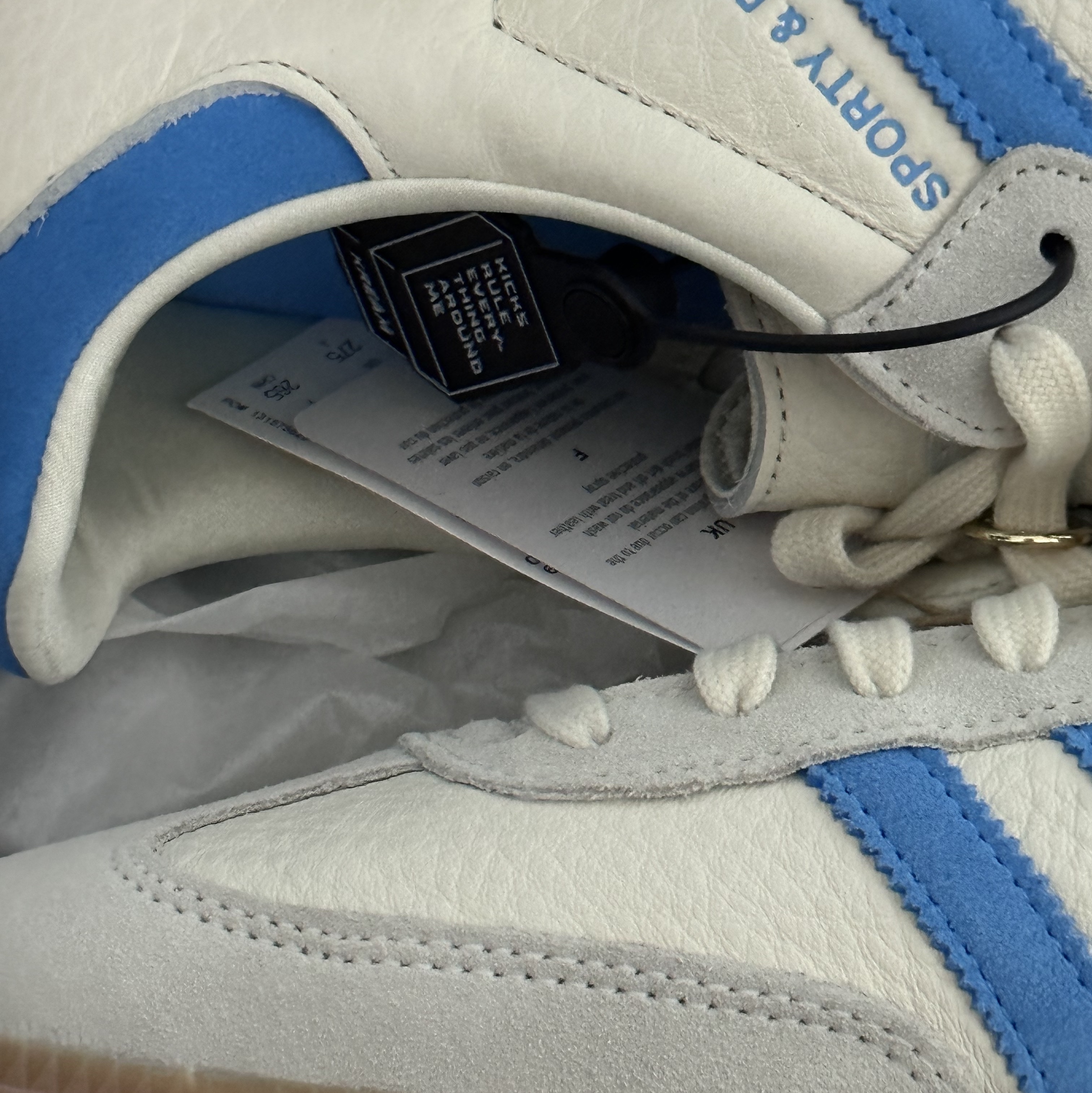 Adidas x Sporty & Rich Samba Cream Blue 착용 스타일