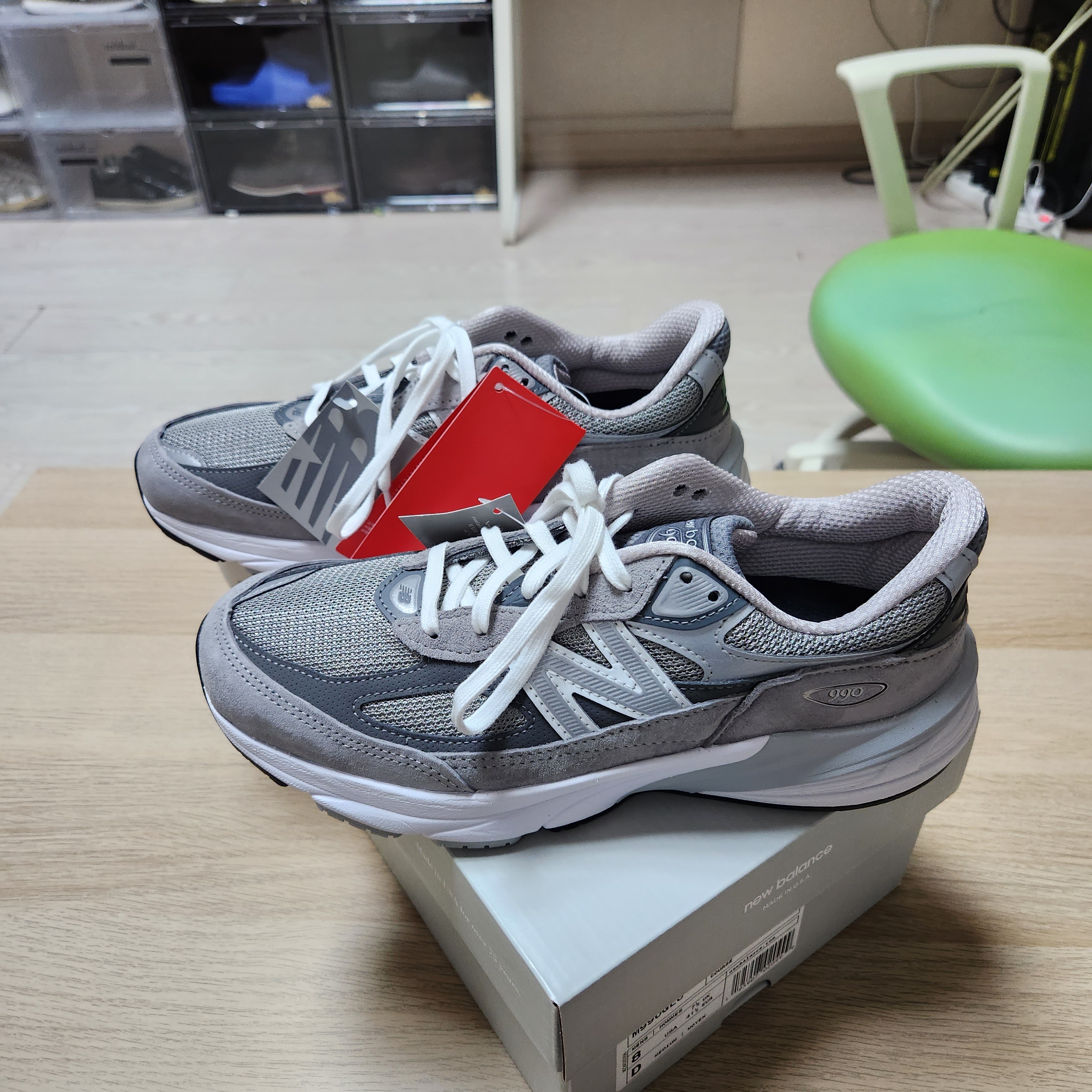 New Balance 990v6 Made in USA Grey - D Standard 착용 스타일 - 2