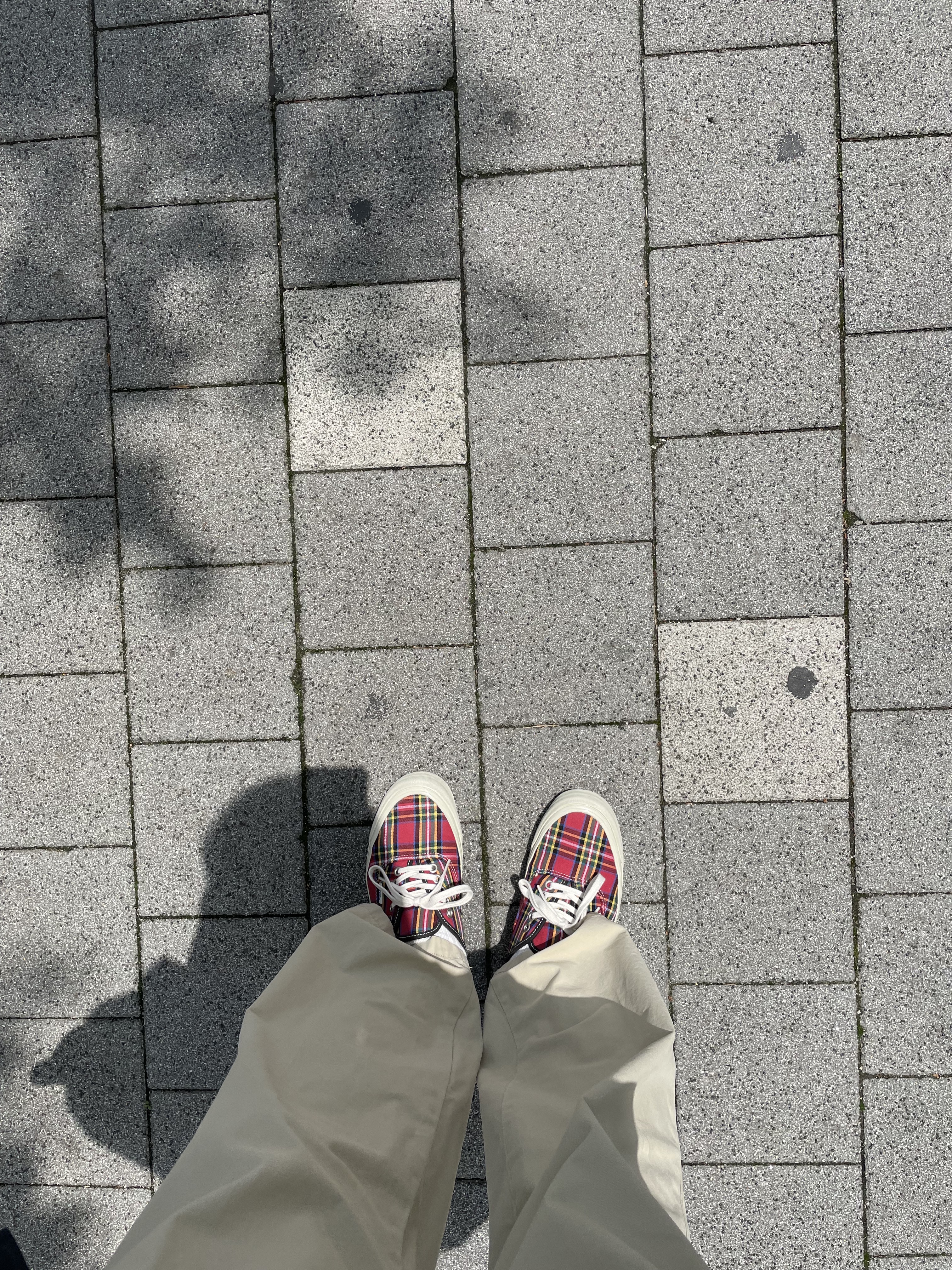 Vans Authentic 44 DX Anaheim Factory OG Plaid Red 착용 스타일