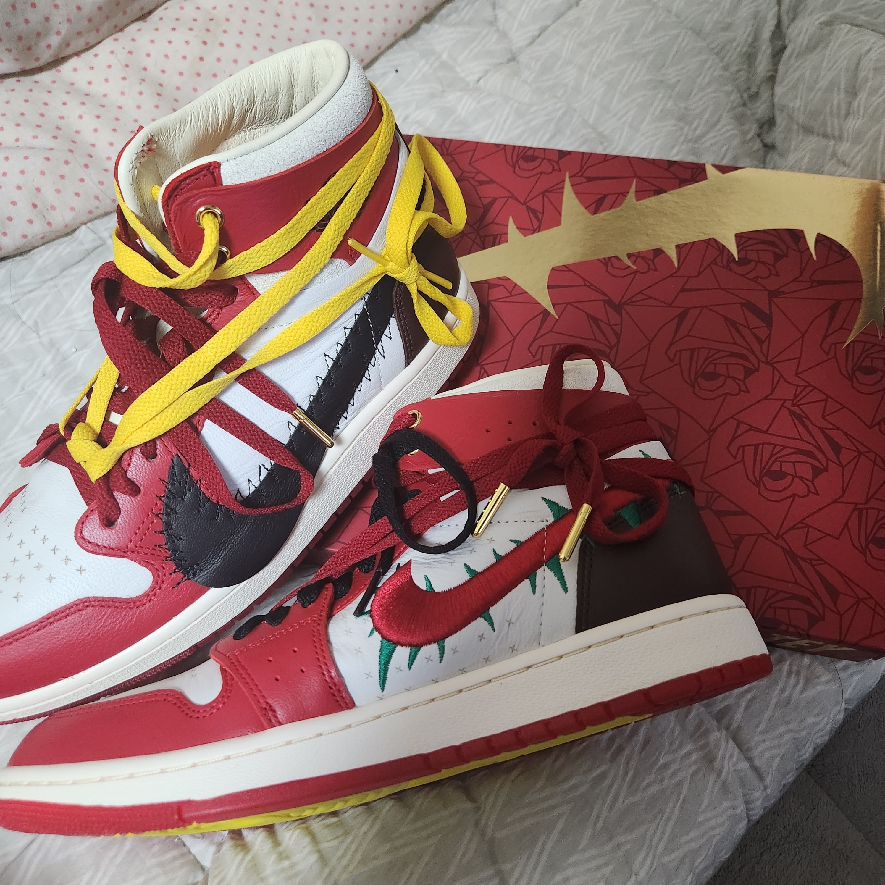 (W) Jordan 1 x Teyana Taylor Zoom CMFT 2 Gym Red 착용 스타일 - 1