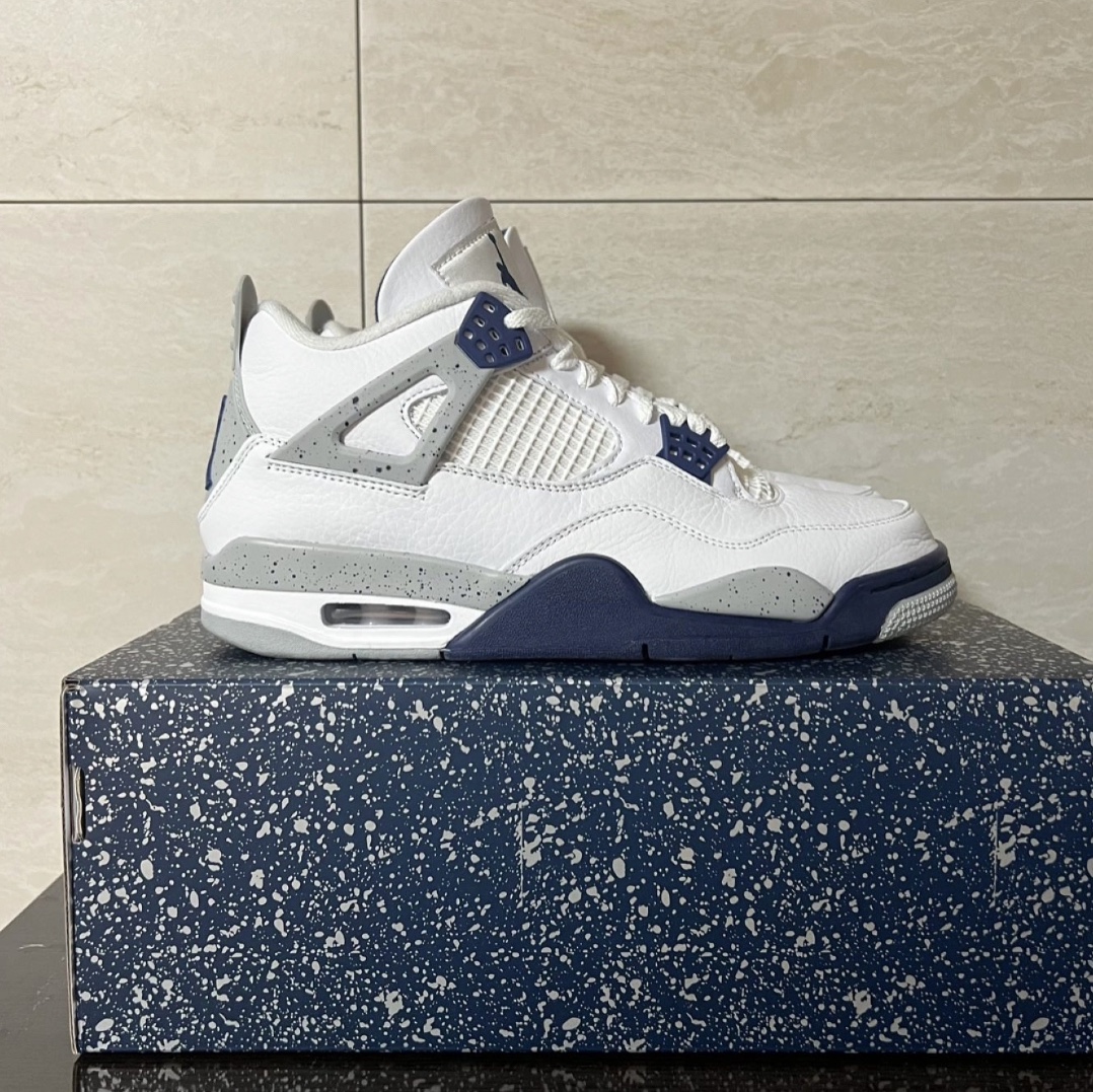 Jordan 4 Retro Midnight Navy 착용 스타일 - 1
