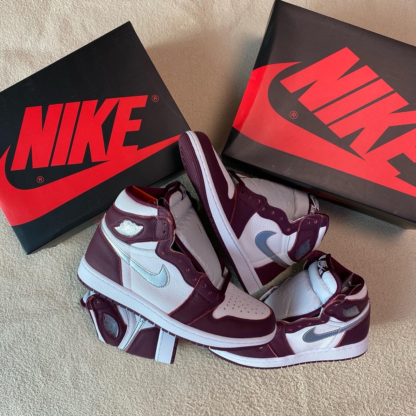 Jordan 1 Retro High OG Bordeaux 착용 스타일
