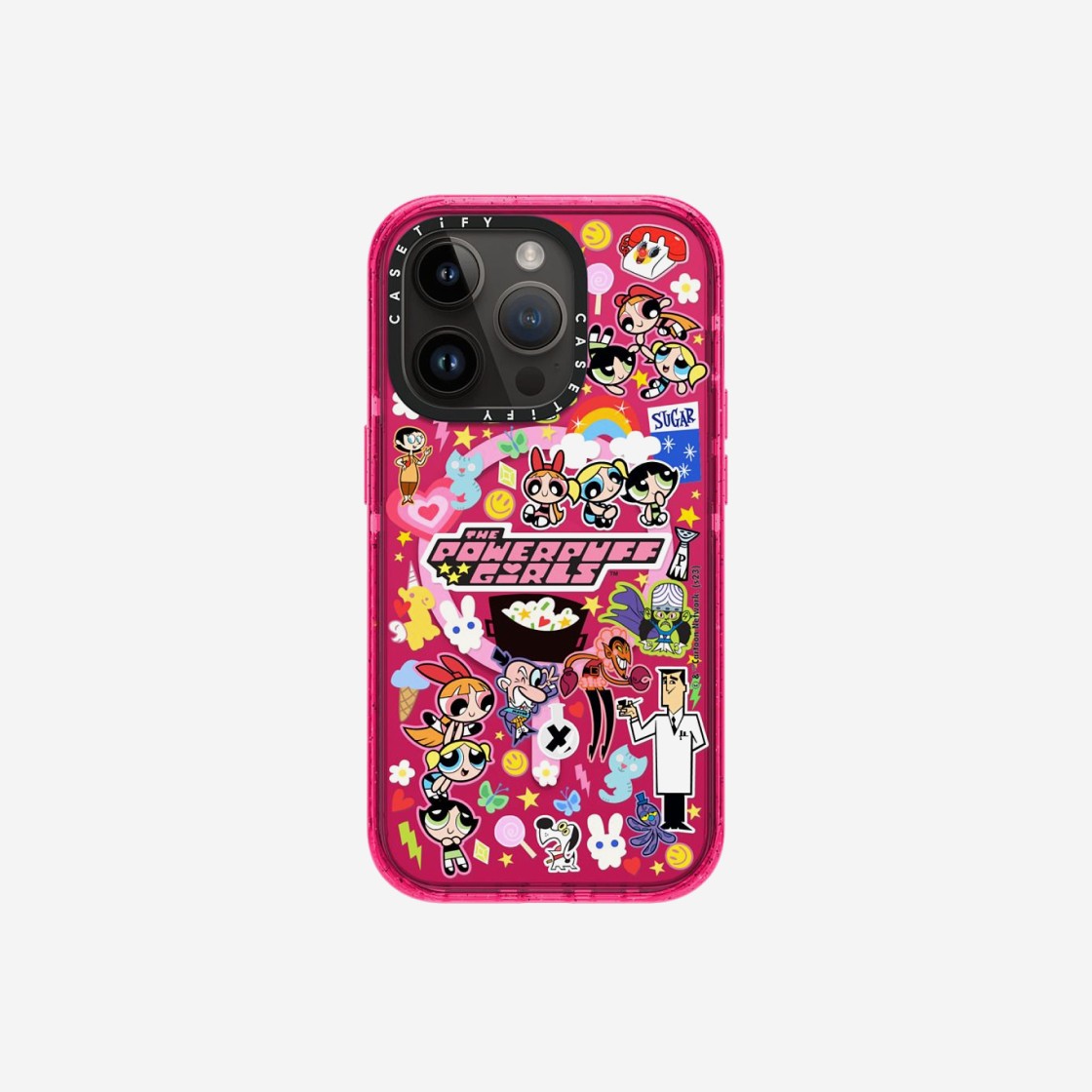 Casetify x The Powerpuff Girls iPhone Stickermania Magsafe Impact Case Sheer Bubblegum 상세 이미지 3