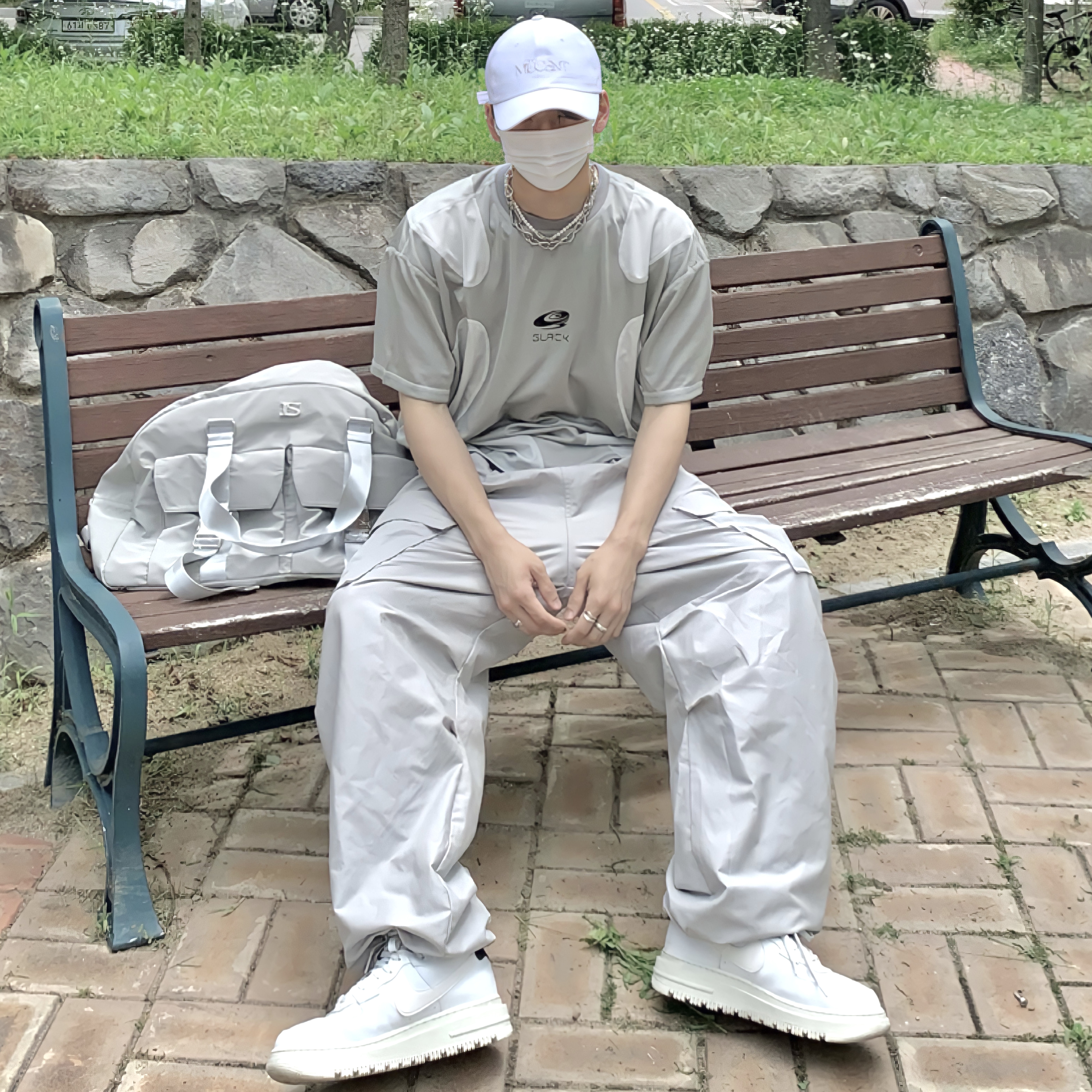 (W) Nike Air Force 1 High Utility 2.0 Summit White 착용 스타일 - 3