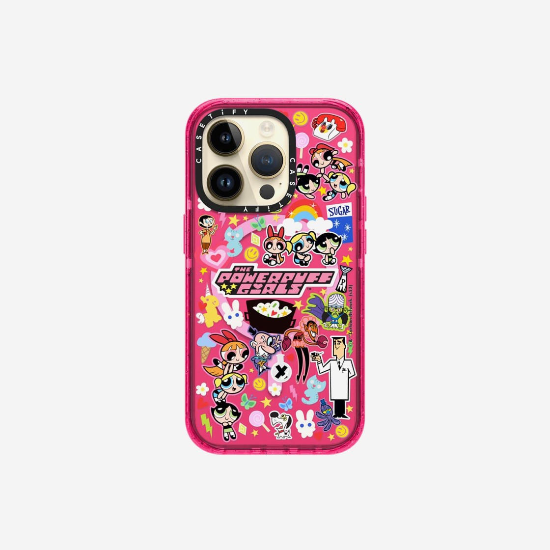 Casetify x The Powerpuff Girls iPhone Stickermania Magsafe Impact Case Sheer Bubblegum 상세 이미지 4